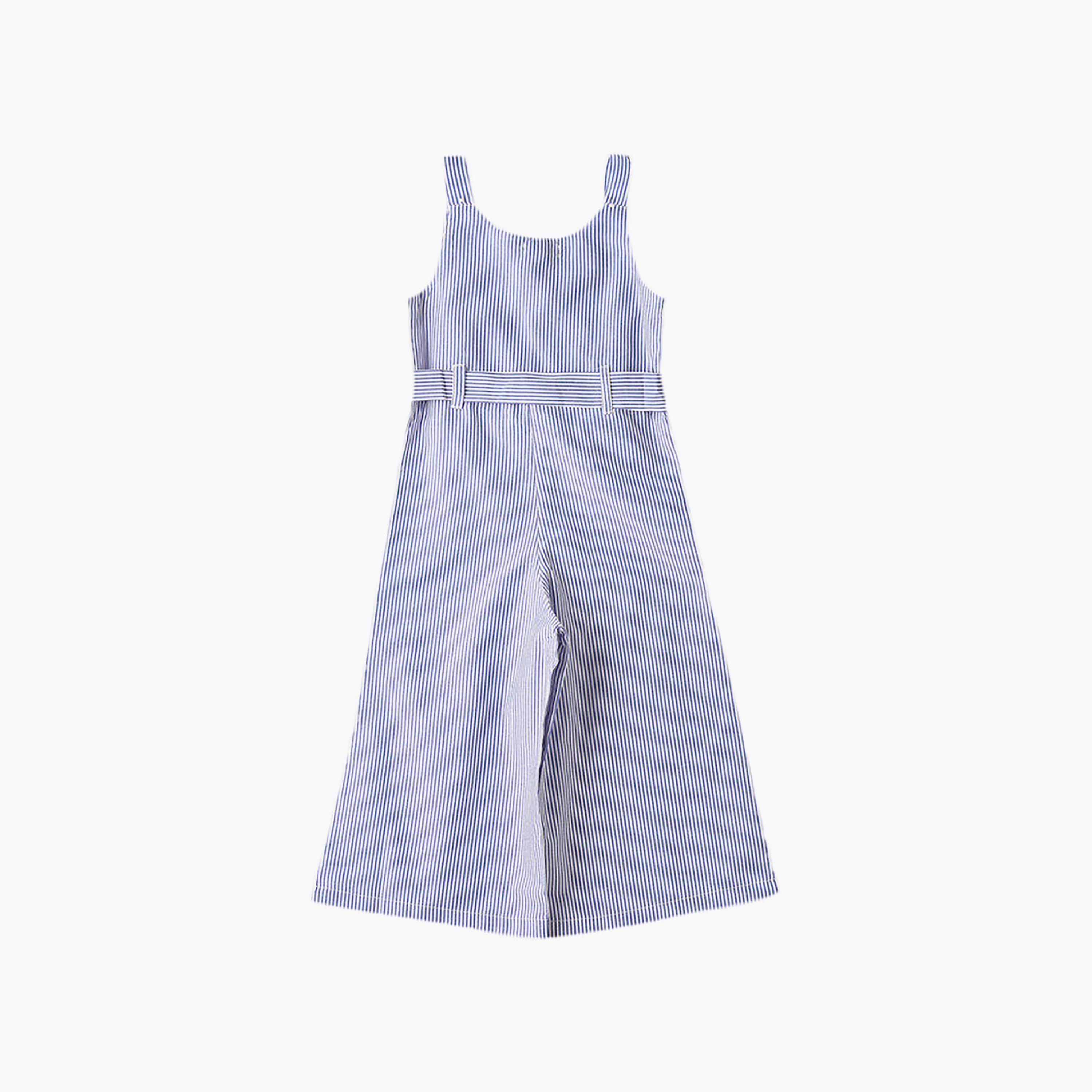 UniqKidz Cotton Striped Sleeveless Jumpsuit-girls-clothing-dressesandjumpsuits-image-2