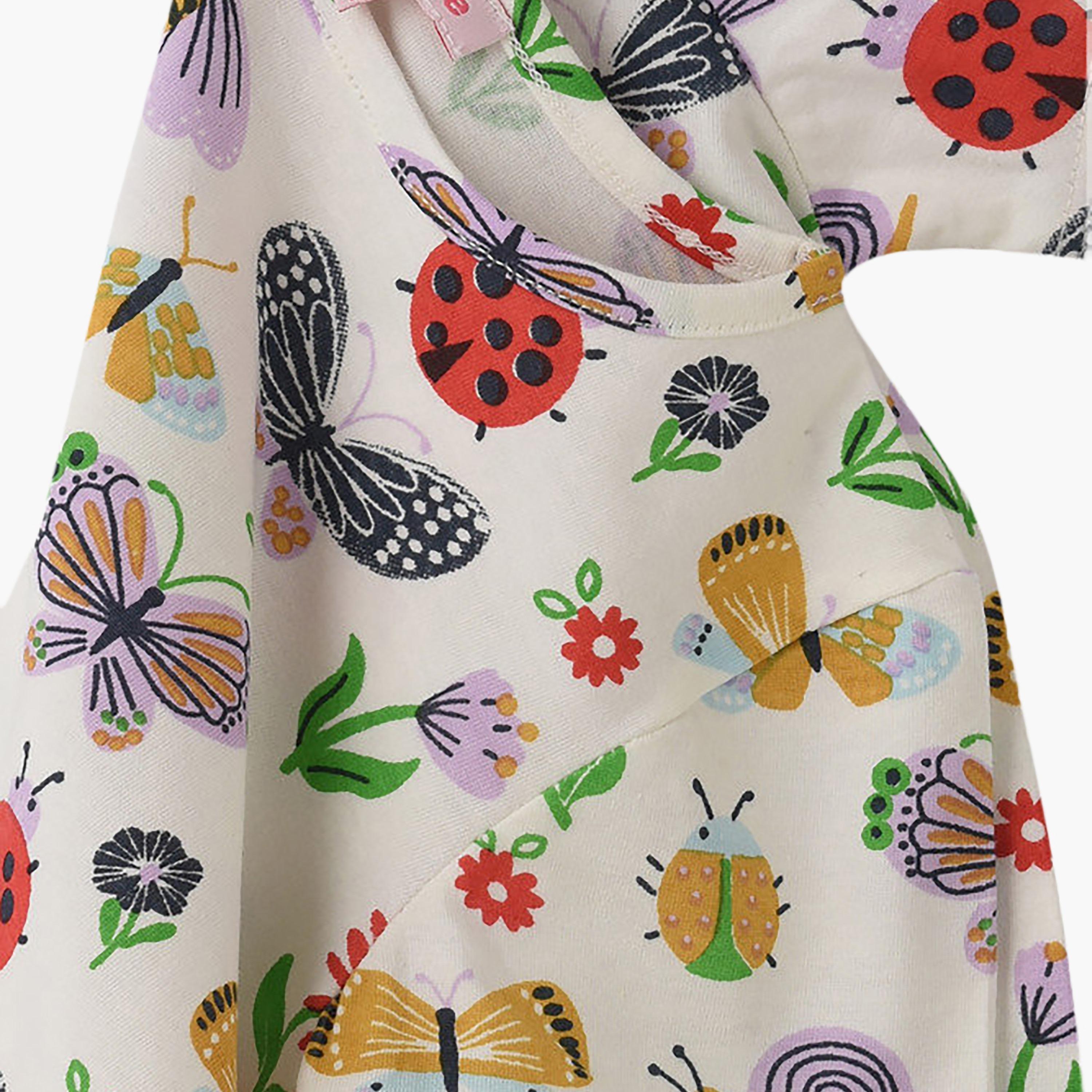 UniqKidz Cotton Short Sleeves Butterfly Printed T- Shirt-girls-clothing-tshirts-image-3