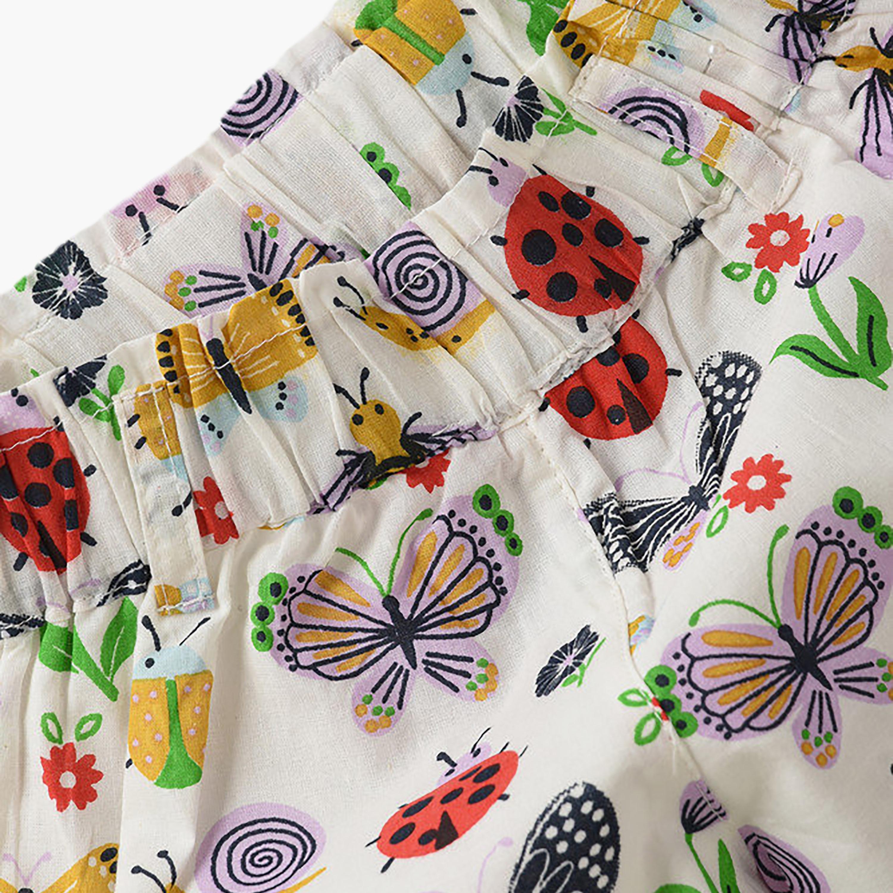 UniqKidz Cotton Floral Elasticated Drawstring Skirt-girls-clothing-bottoms-skirts-image-4