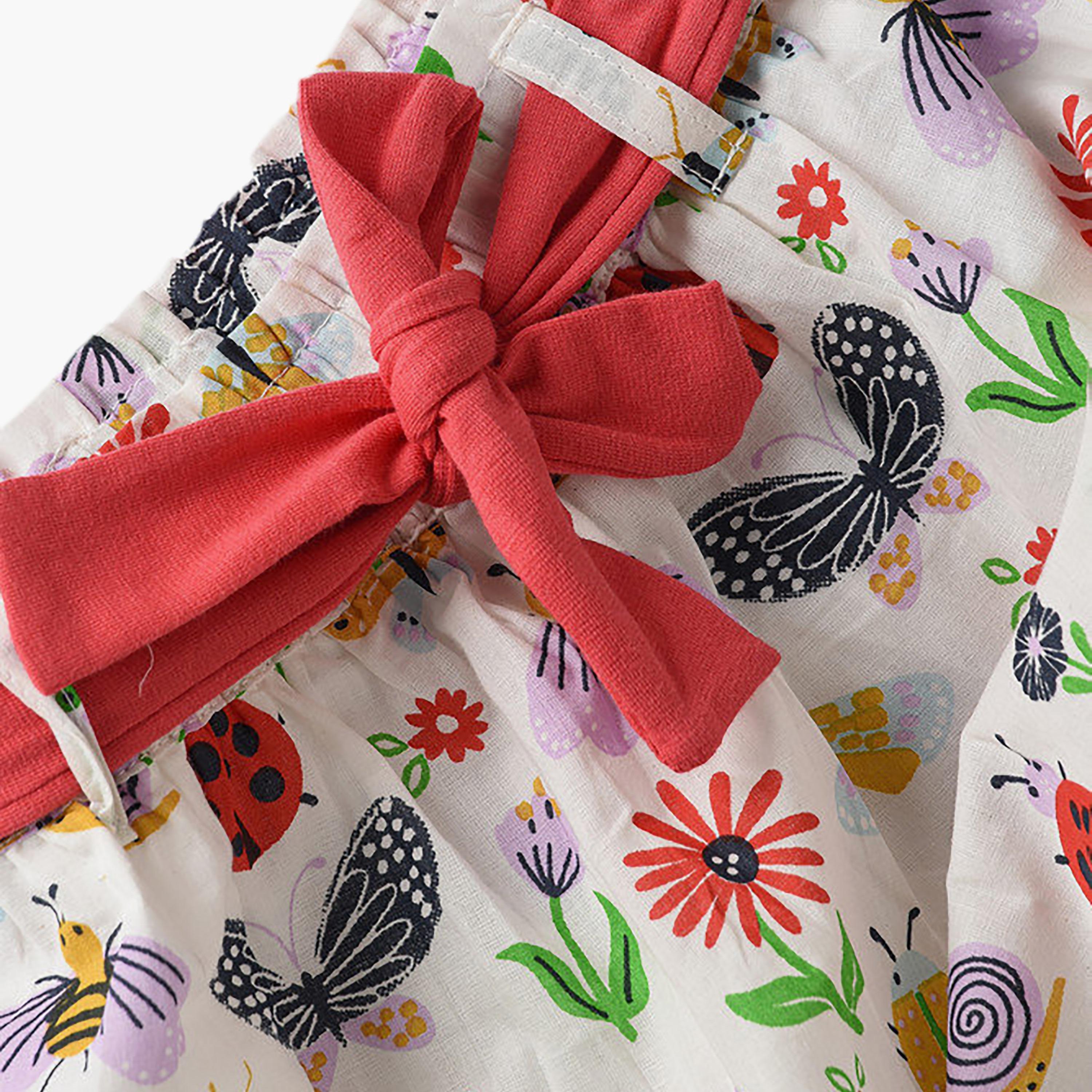 UniqKidz Cotton Floral Elasticated Drawstring Skirt-girls-clothing-bottoms-skirts-image-5
