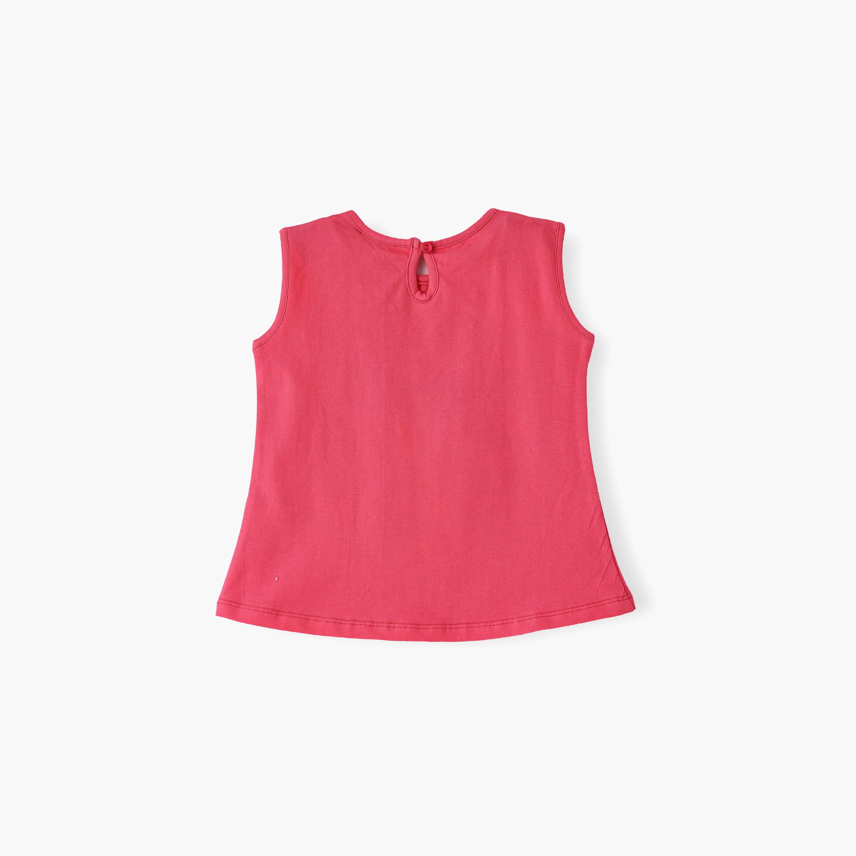 UniqKidz Printed Sleeveless T-Shirt-baby-girls-clothing-tshirts-image-4