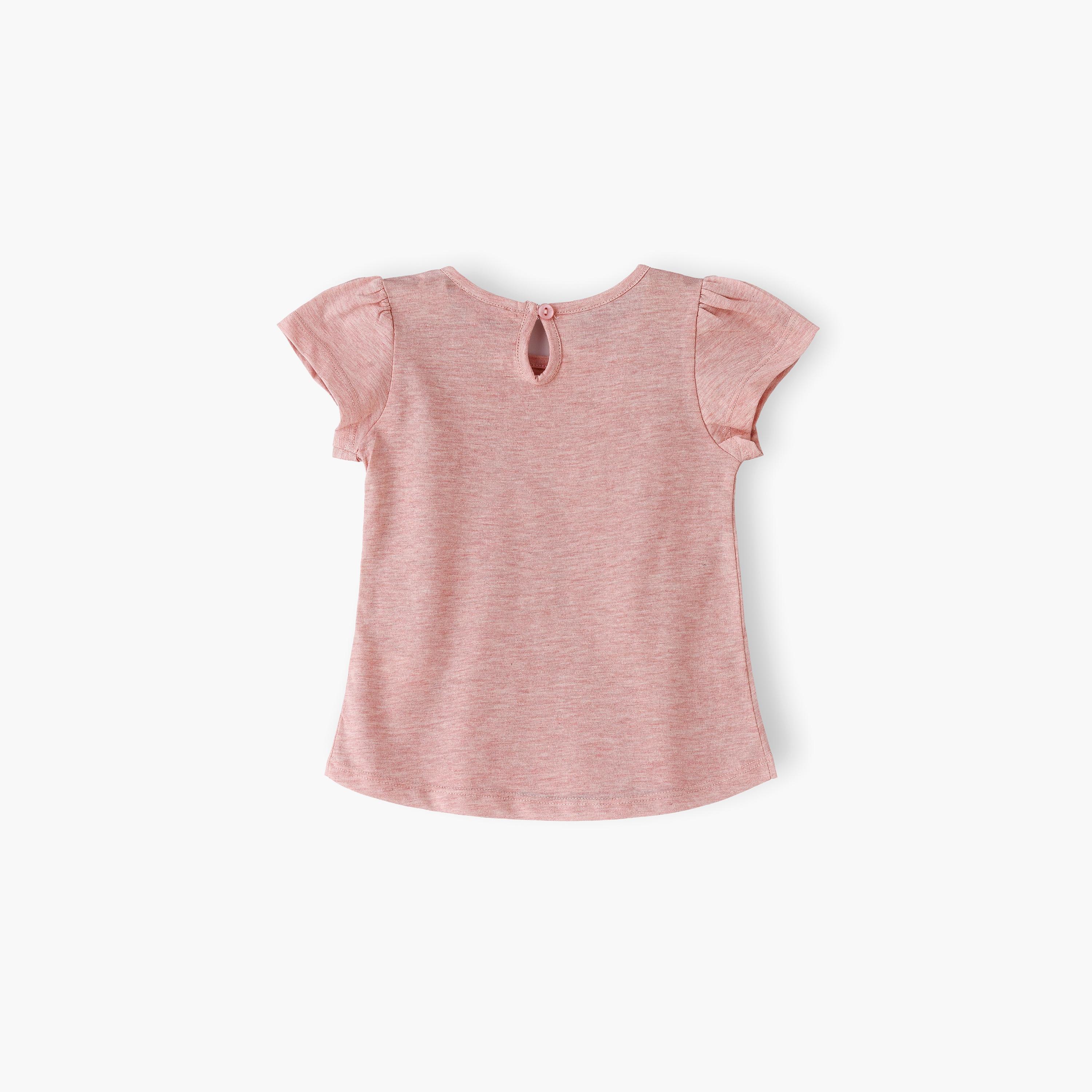 UniqKidz Printed Short Sleeves T-Shirt-baby-girls-clothing-tshirts-image-4
