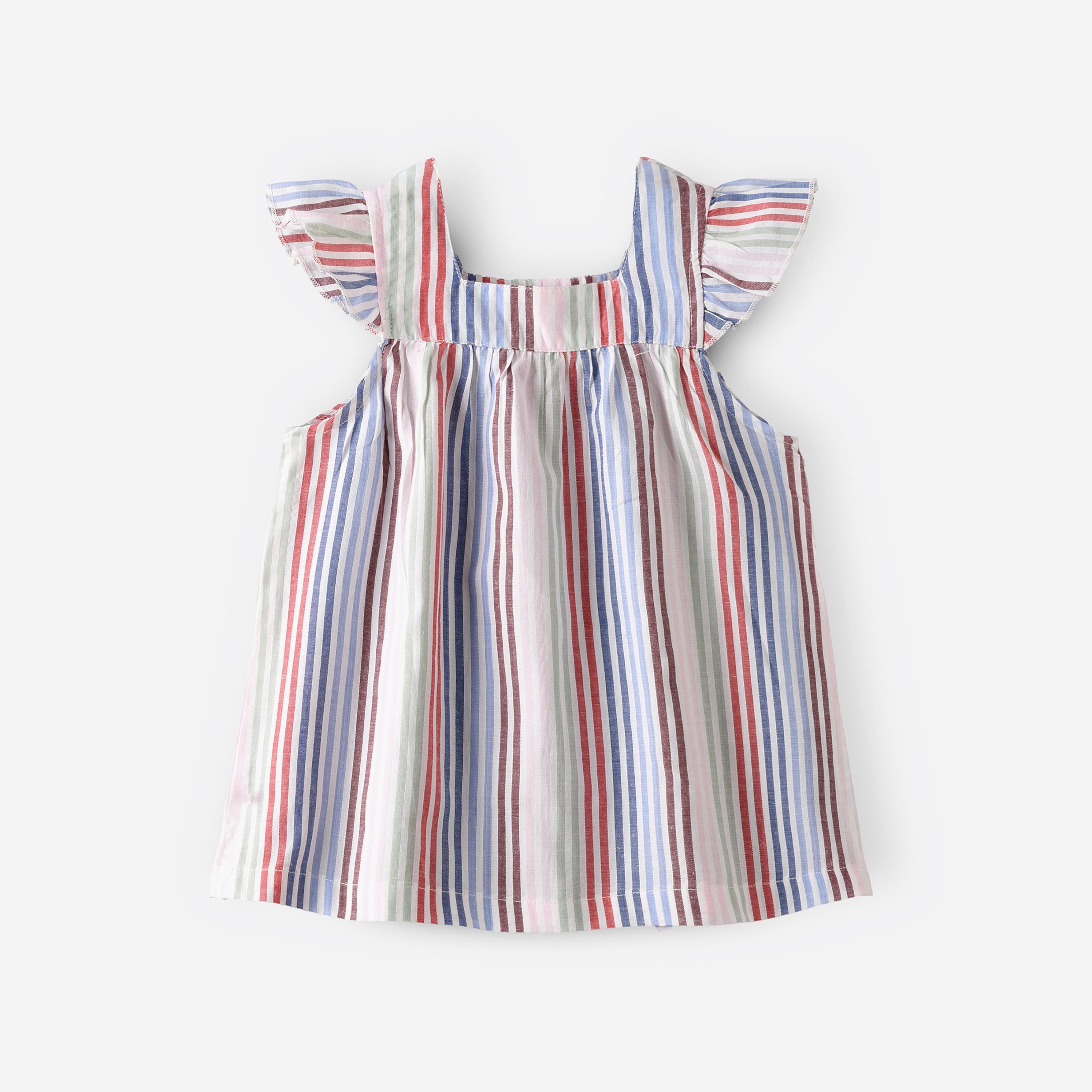 UniqKidz Striped Cap Sleeves Top-baby-girls-clothing-blousesandshirts-image-1