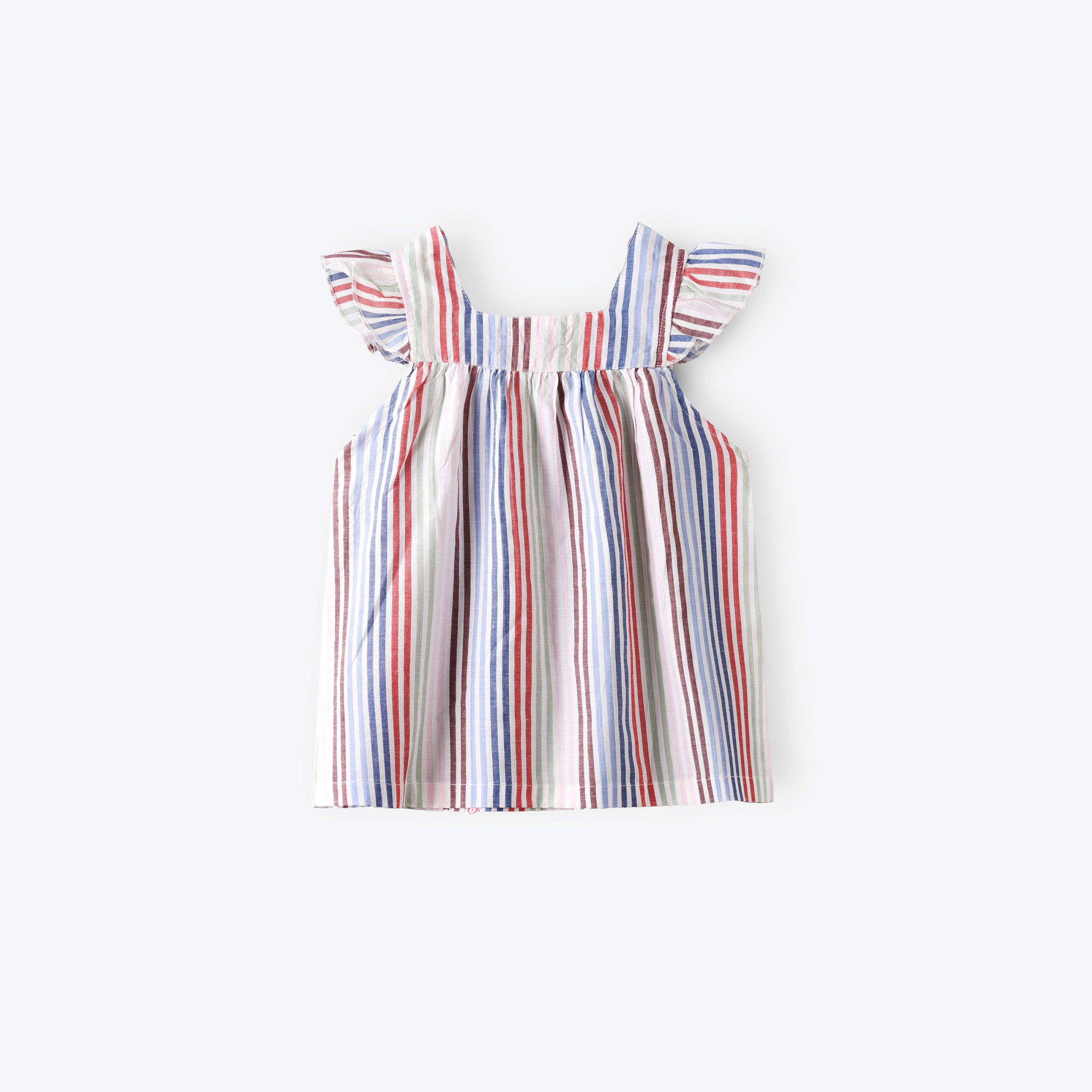 UniqKidz Striped Cap Sleeves Top-baby-girls-clothing-blousesandshirts-image-3