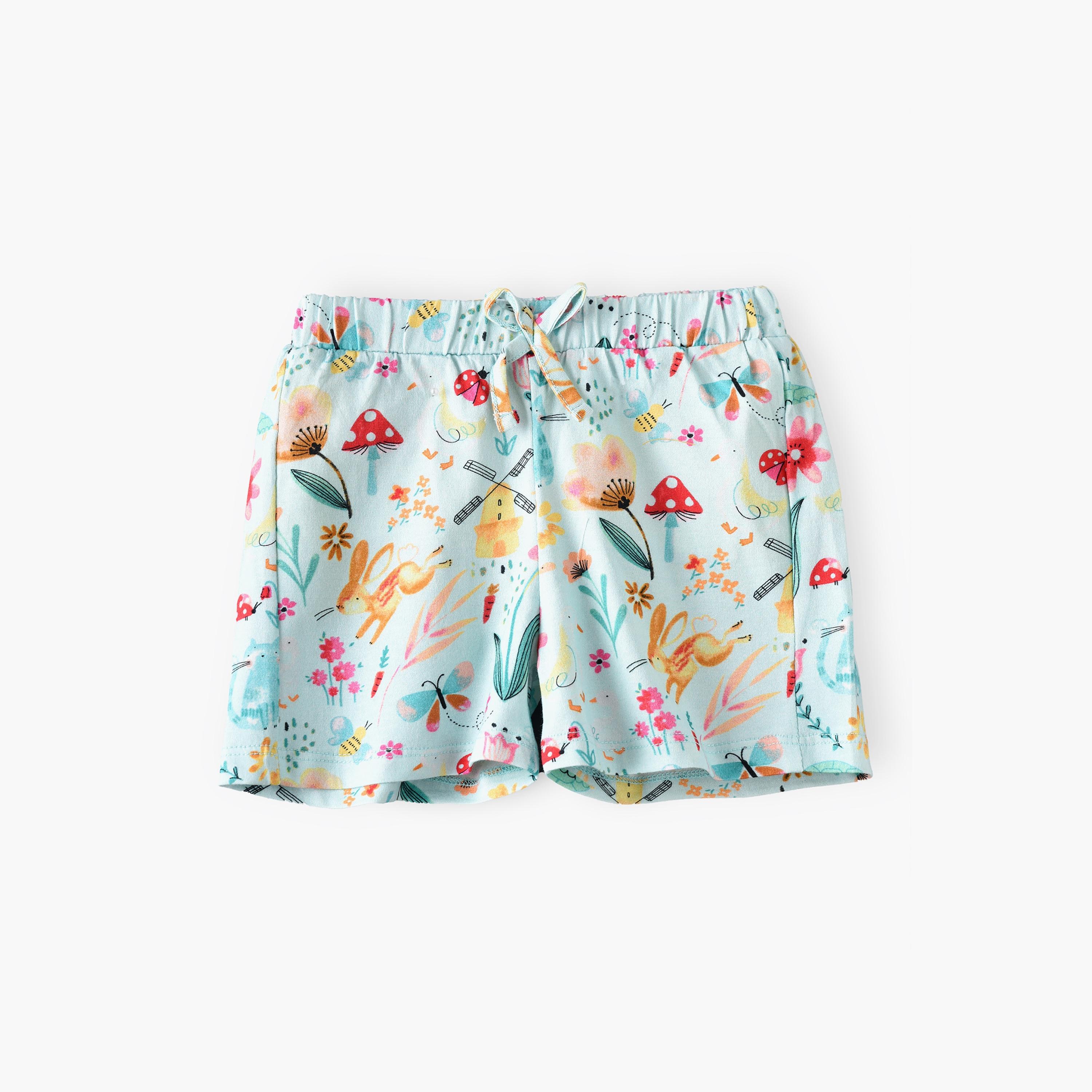 UniqKidz Printed Elasticated Shorts-baby-girls-clothing-bottoms-shorts-image-1