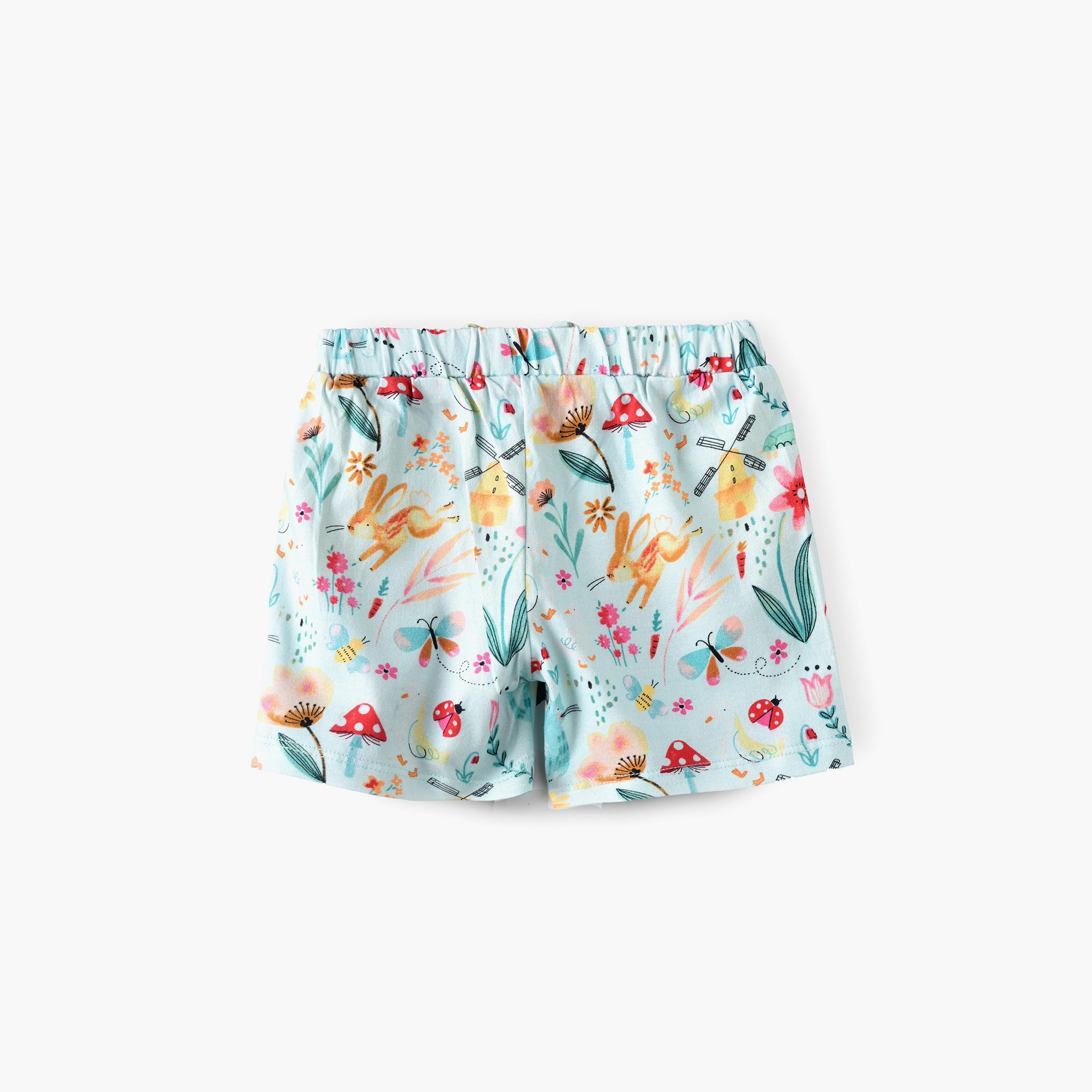 UniqKidz Printed Elasticated Shorts-baby-girls-clothing-bottoms-shorts-image-4