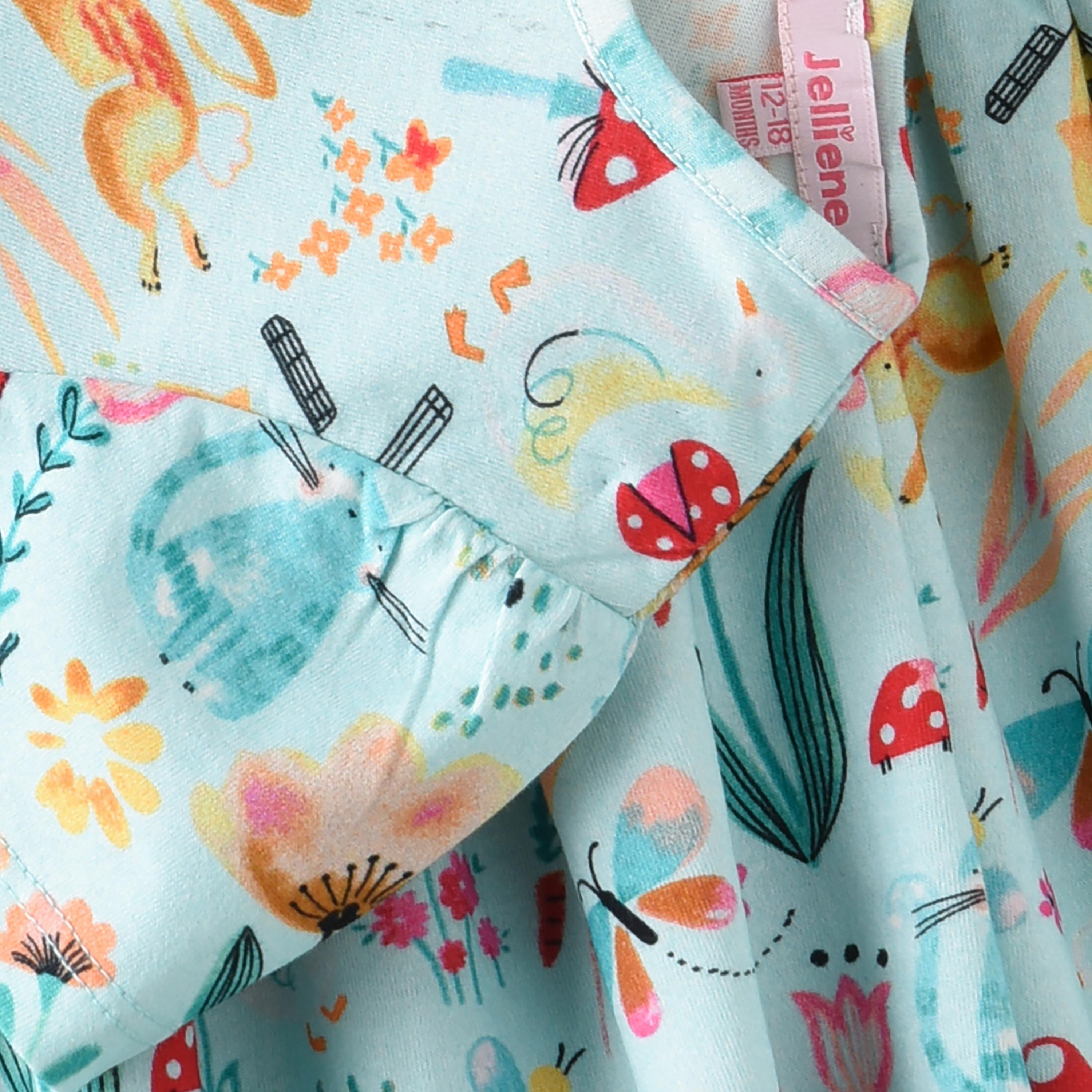 UniqKidz Floral Printed Short Sleeves Dress-baby-girls-clothing-dressesandjumpsuits-image-3