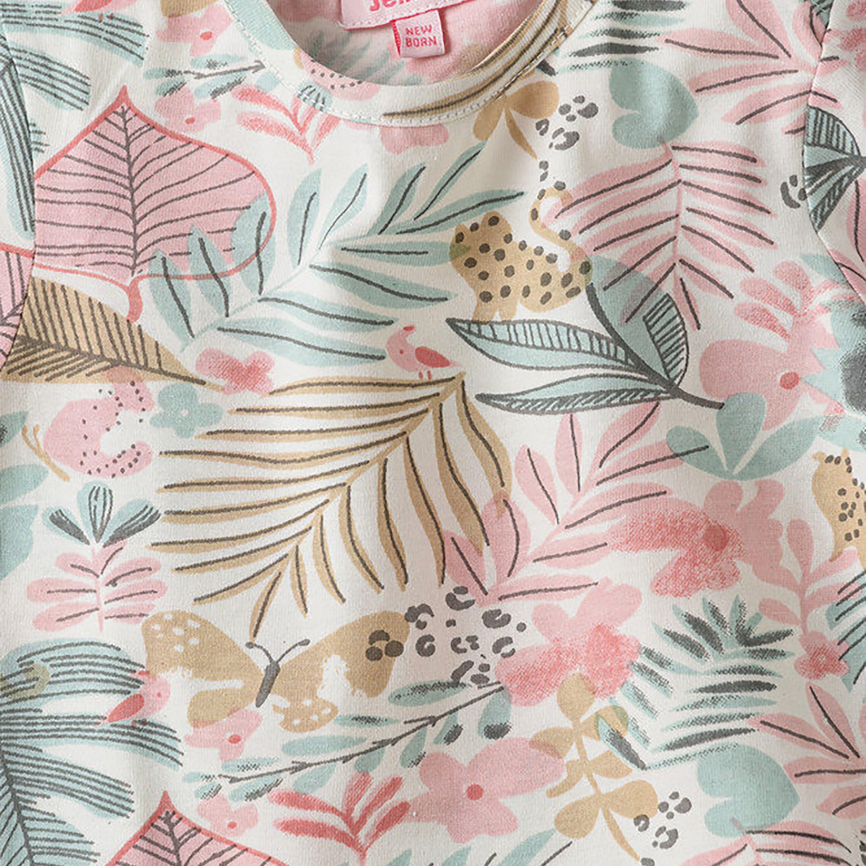 UniqKidz Cotton Short Sleeves Floral Print T-Shirt-baby-girls-clothing-tshirts-image-4