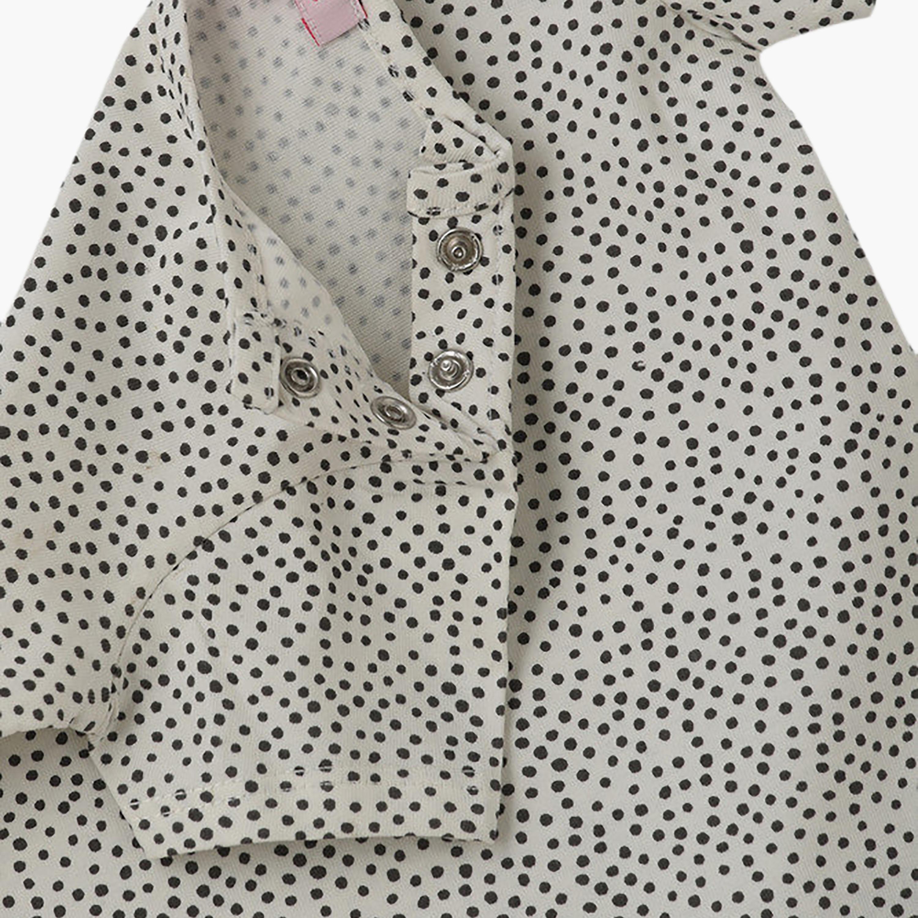 UniqKidz Cotton Short Sleeves Dots Printed T- Shirt-baby-girls-clothing-tshirts-image-3