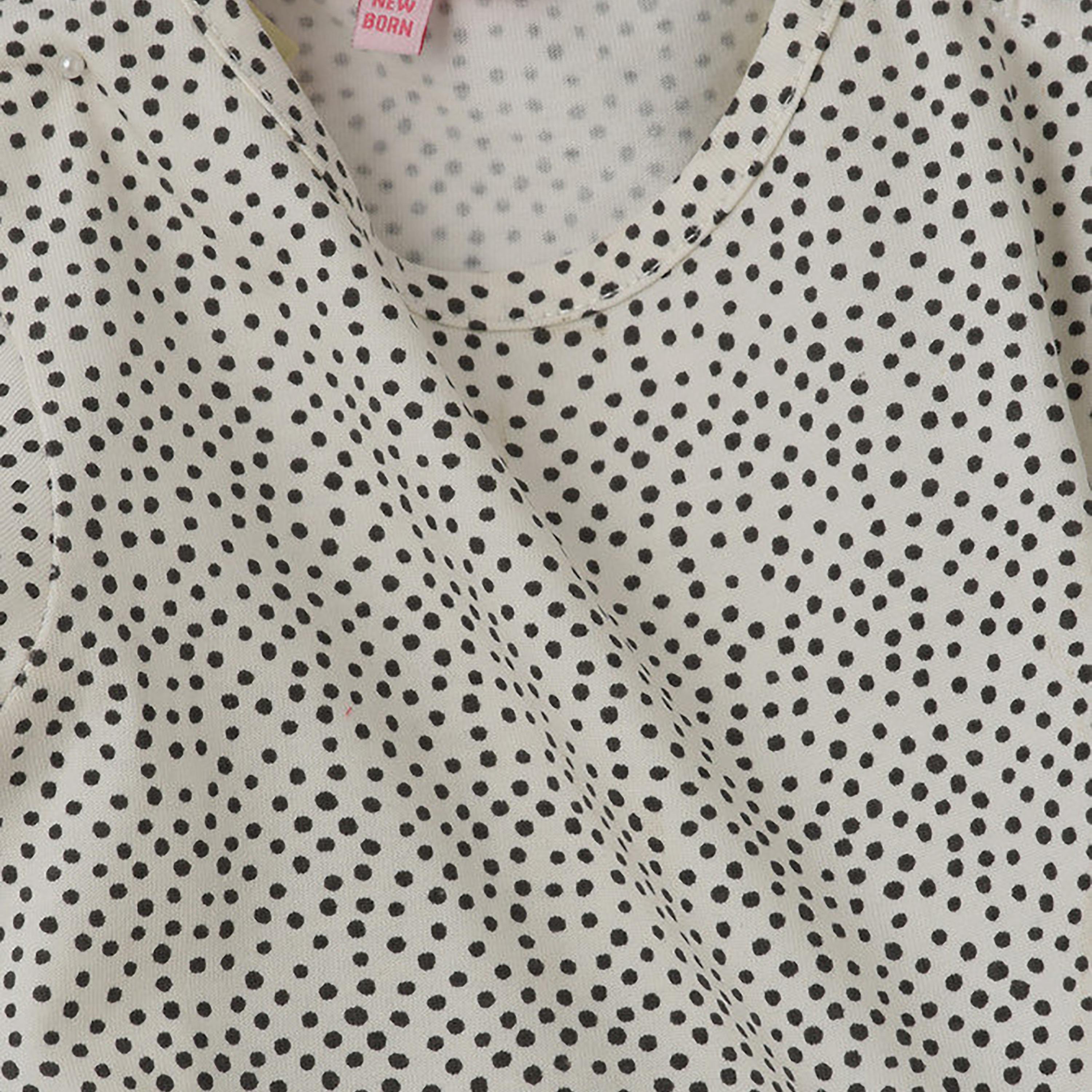UniqKidz Cotton Short Sleeves Dots Printed T- Shirt-baby-girls-clothing-tshirts-image-4