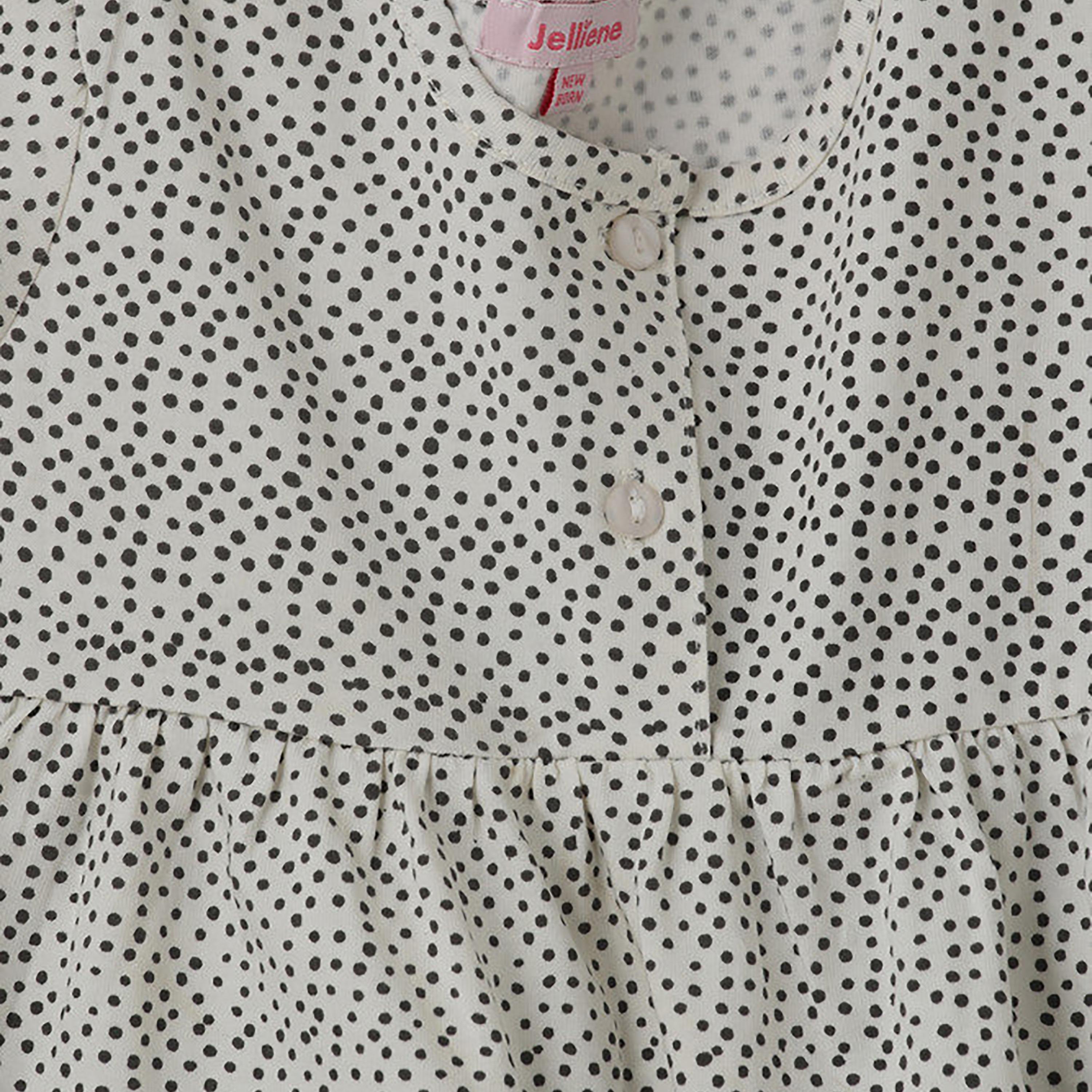 UniqKidz Cotton Dot Printed Short Sleeves Dress-baby-girls-clothing-dressesandjumpsuits-image-4