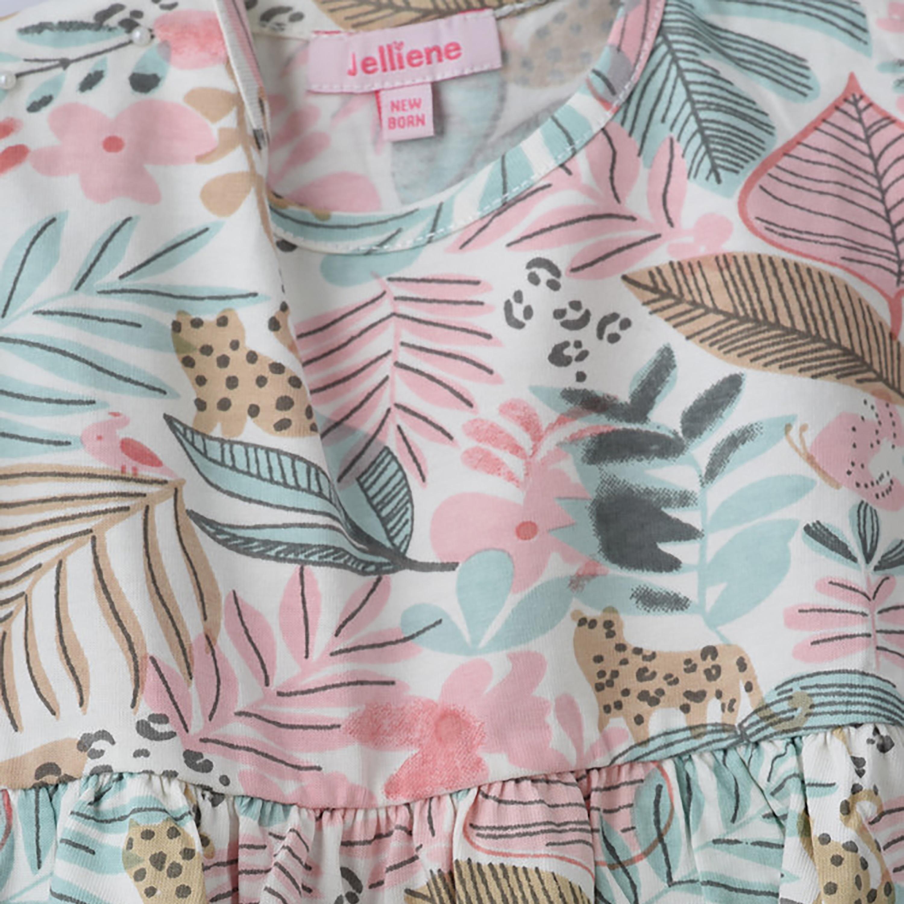 UniqKidz Short Sleeves Floral Cotton Dress-baby-girls-clothing-dressesandjumpsuits-image-3