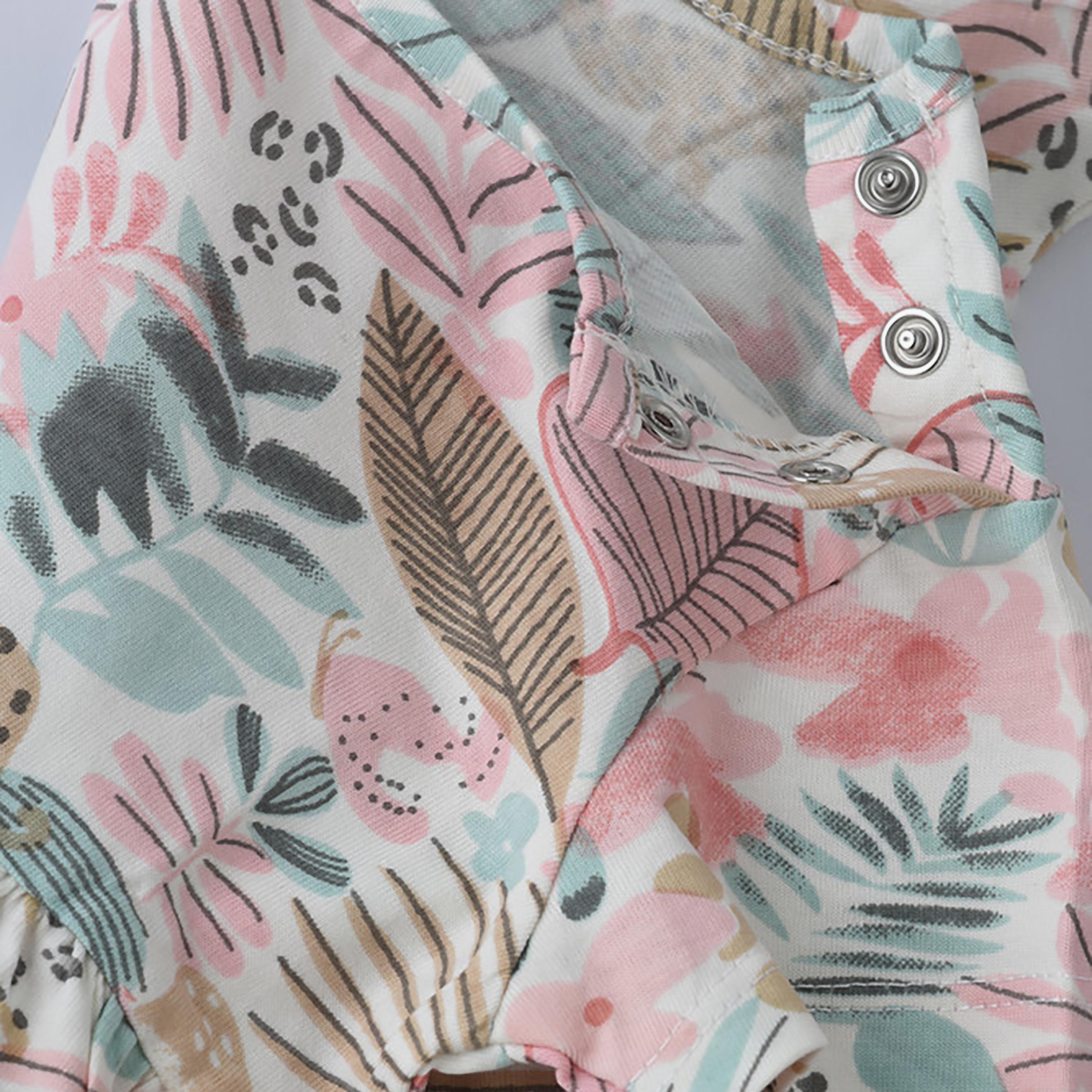 UniqKidz Short Sleeves Floral Cotton Dress-baby-girls-clothing-dressesandjumpsuits-image-4