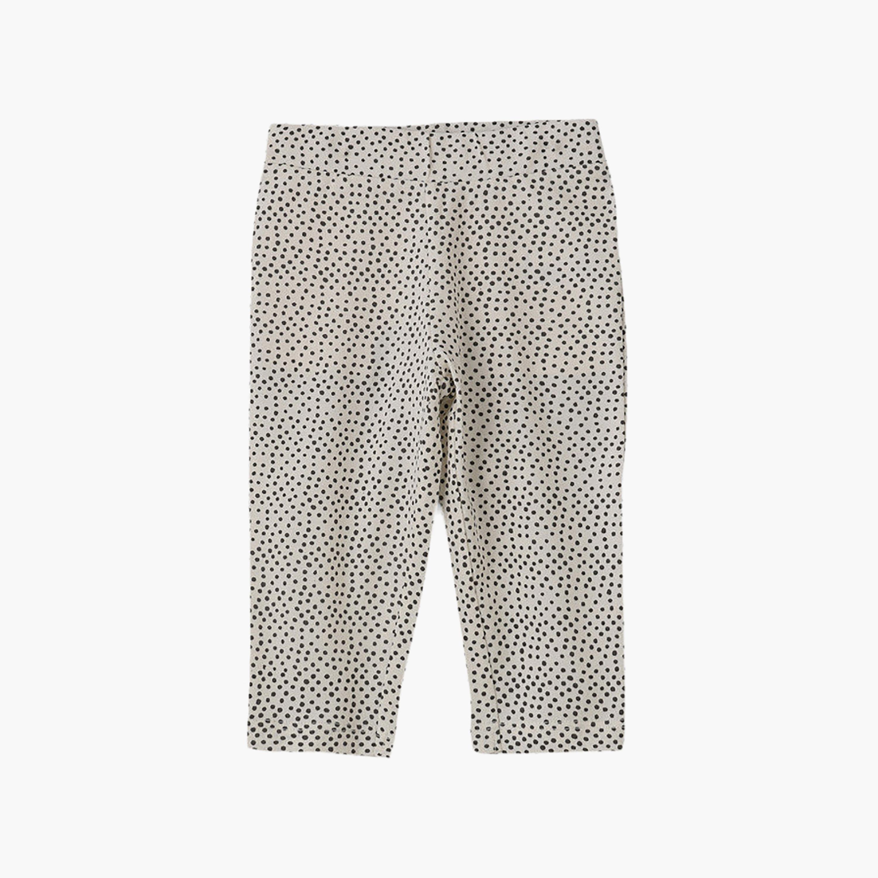 UniqKidz Cotton Polka Dots Printed Elasticated Leggings-baby-girls-clothing-bottoms-leggings-image-1