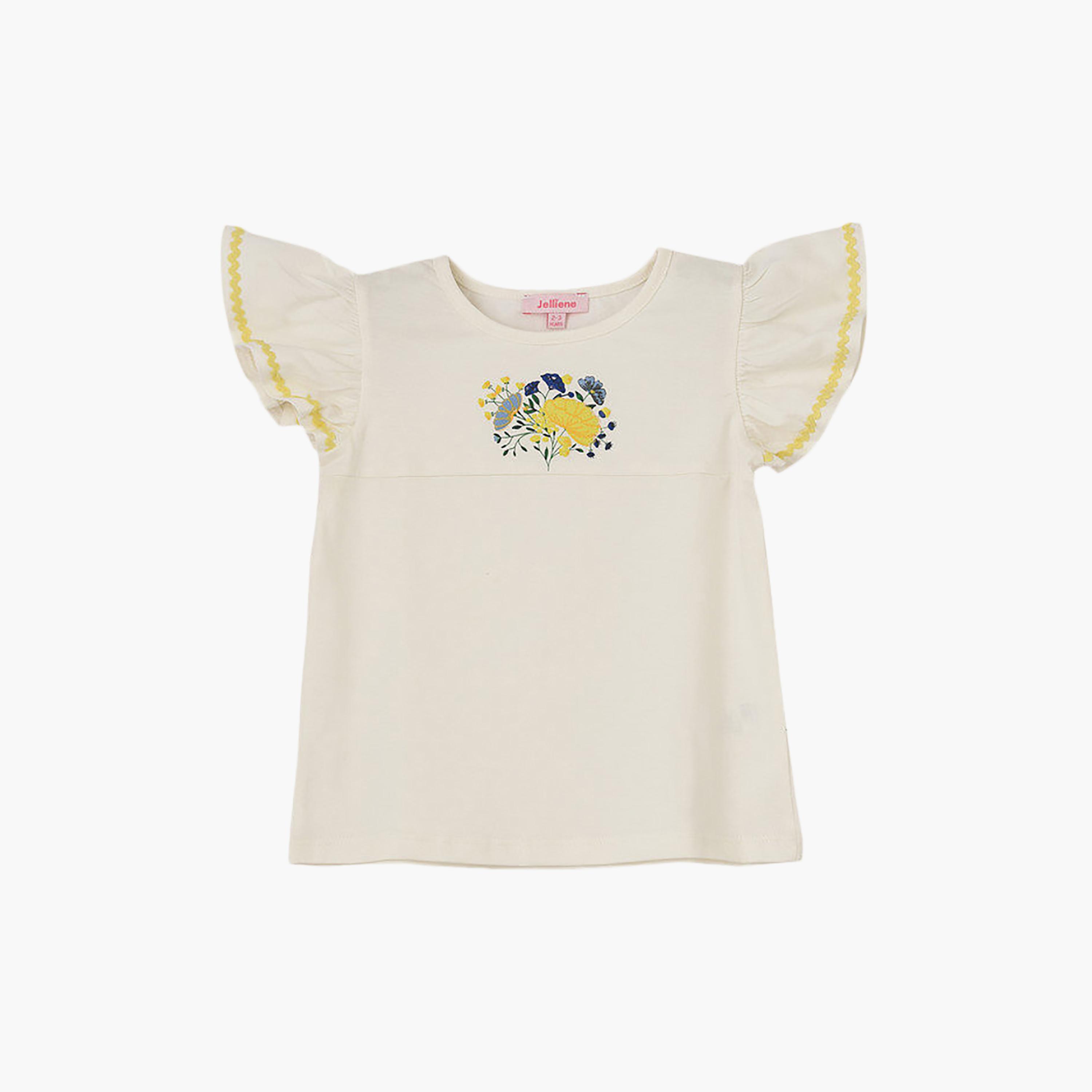 UniqKidz Cotton Flower Embroidered Top-girls-clothing-blousesandshirts-image-1