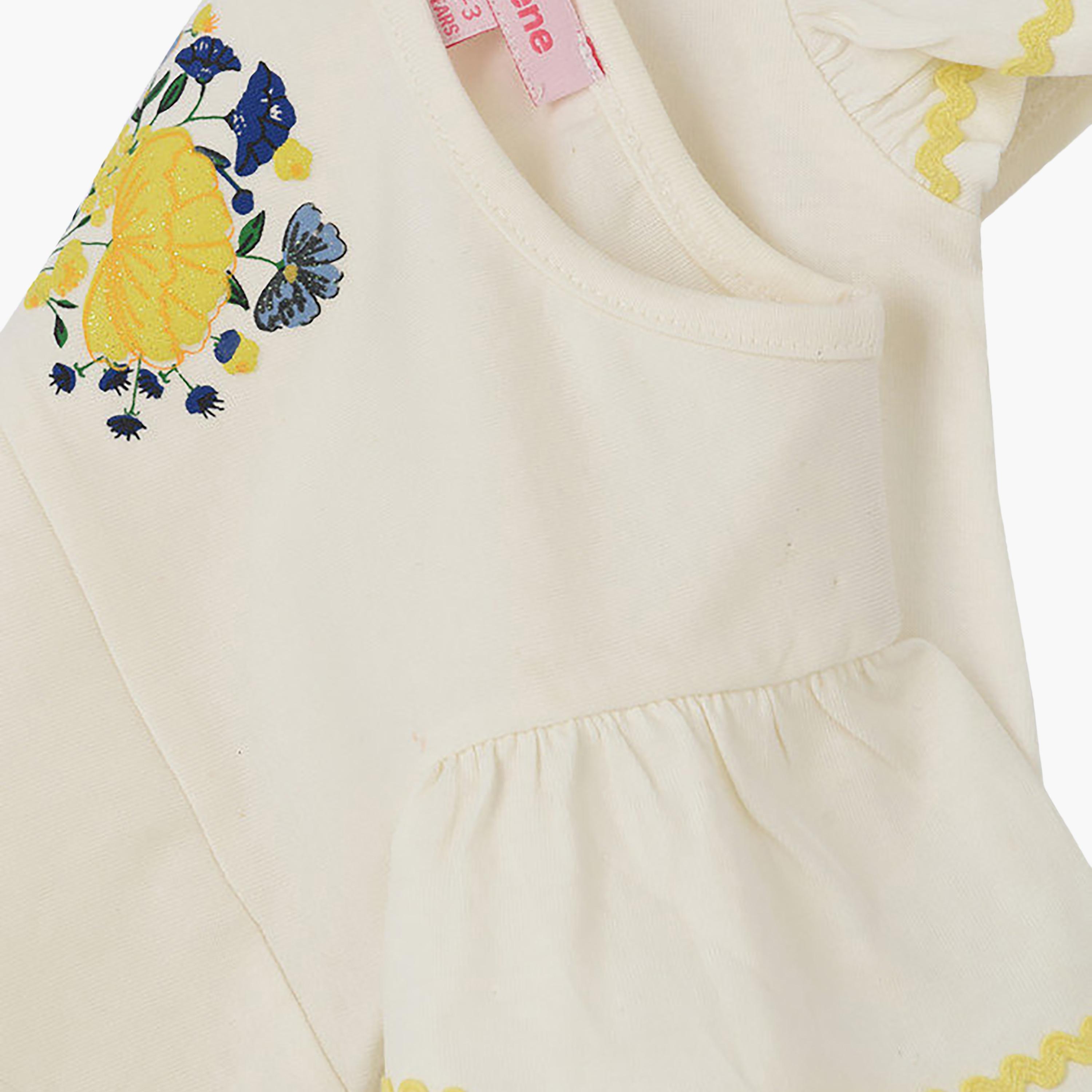 UniqKidz Cotton Flower Embroidered Top-girls-clothing-blousesandshirts-image-3