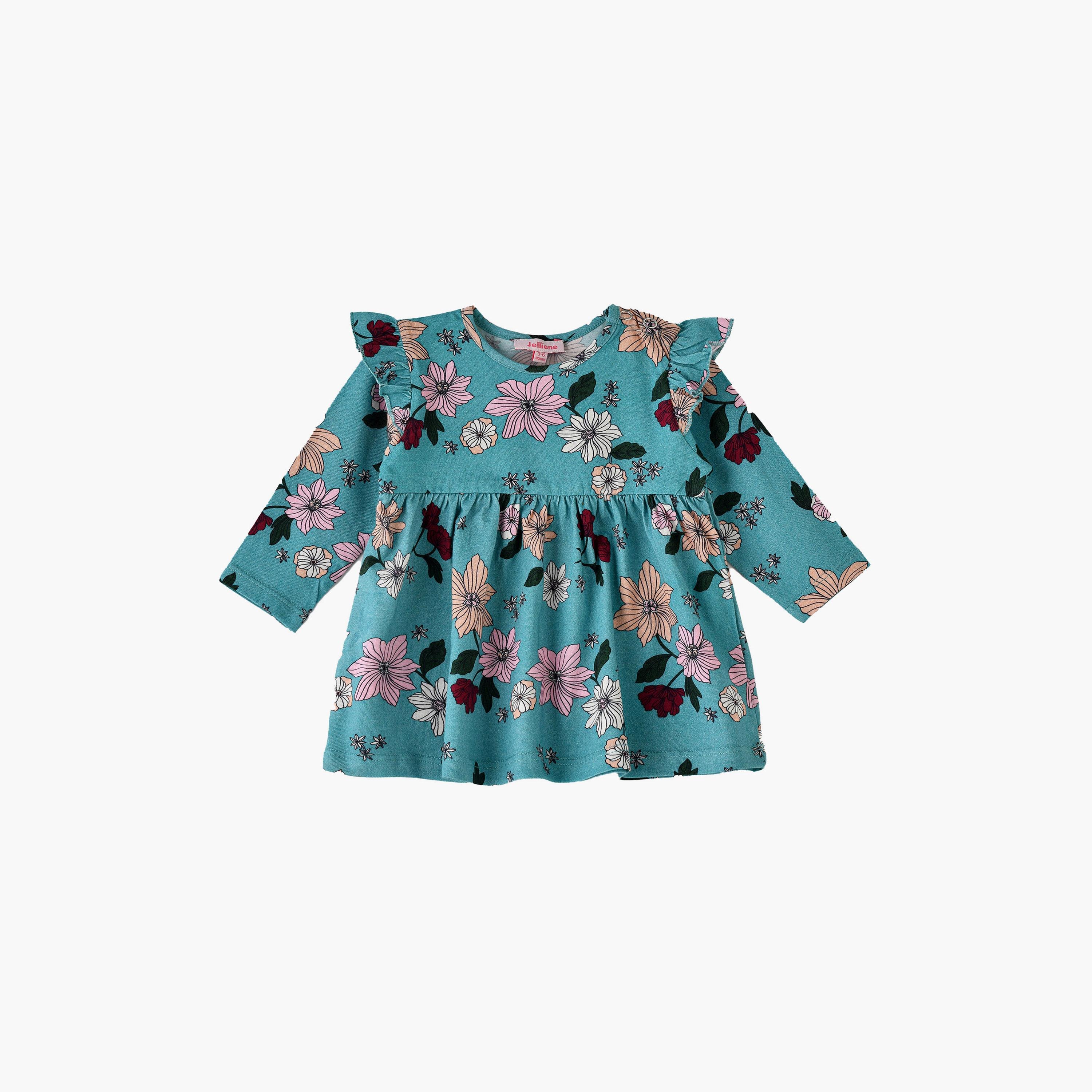 UniqKidz Floral Printed Long Sleeves Dress-baby-girls-clothing-dressesandjumpsuits-image-1