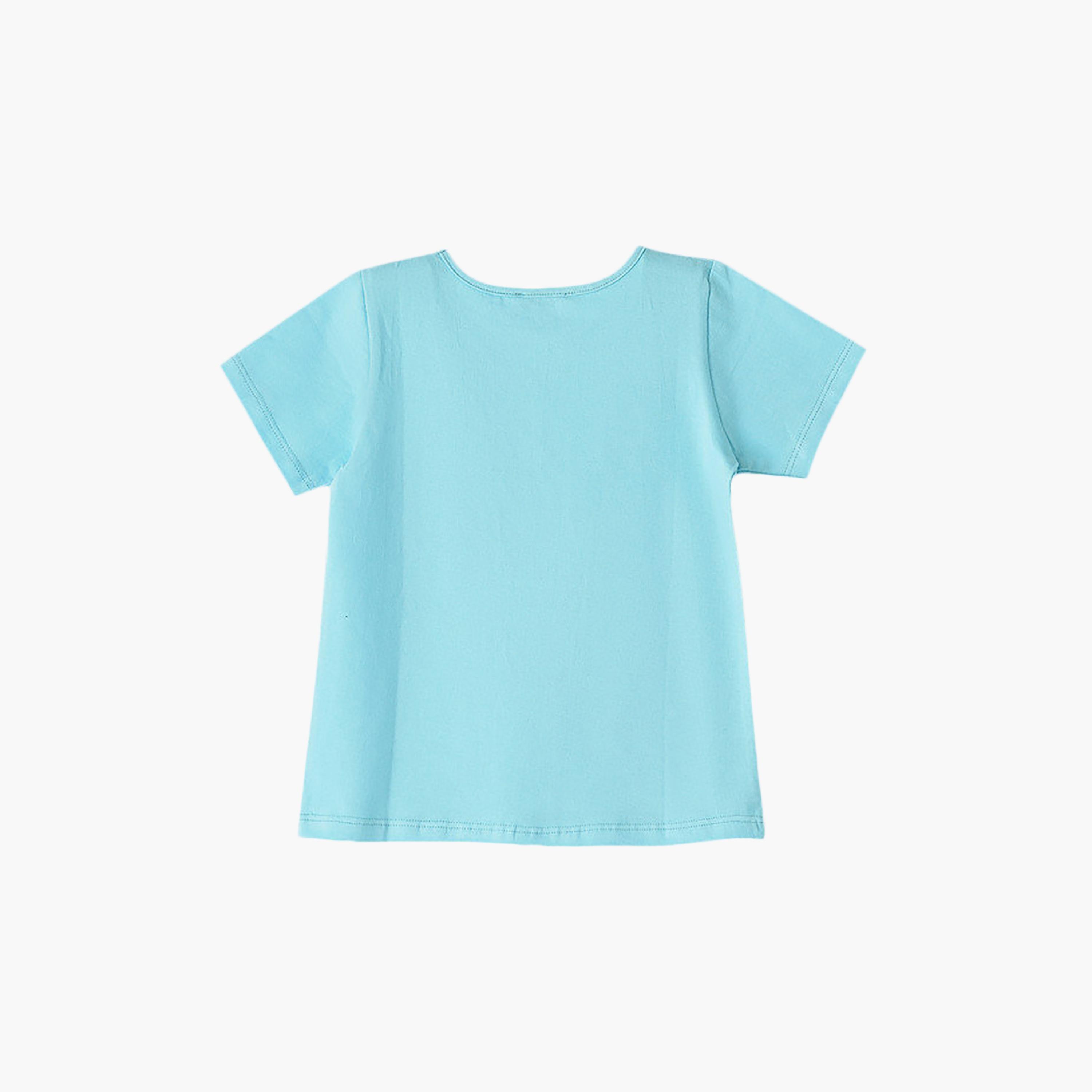 UniqKidz Cotton Short Sleeves Embroidered T-Shirt-girls-clothing-tshirts-image-2