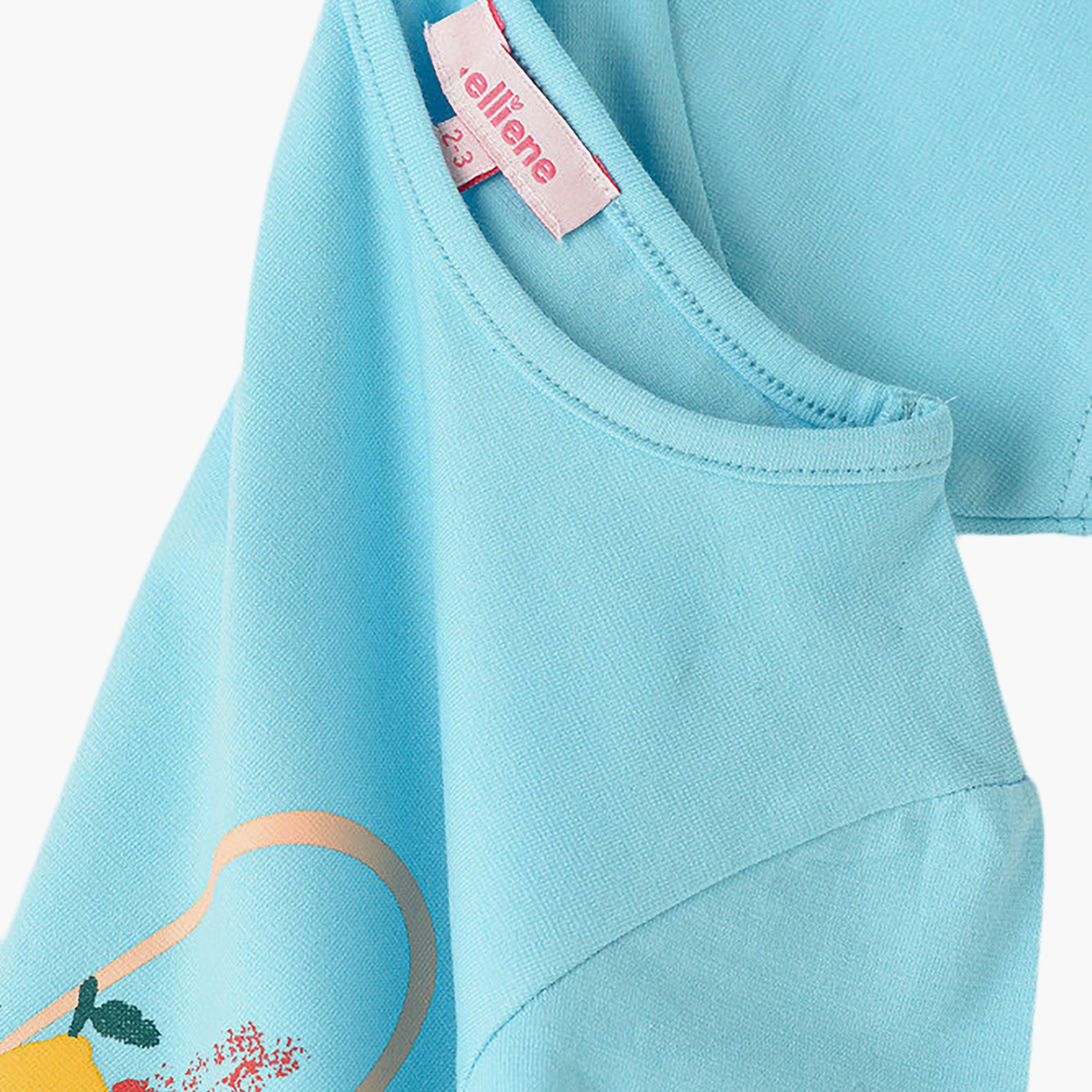 UniqKidz Cotton Short Sleeves Embroidered T-Shirt-girls-clothing-tshirts-image-3