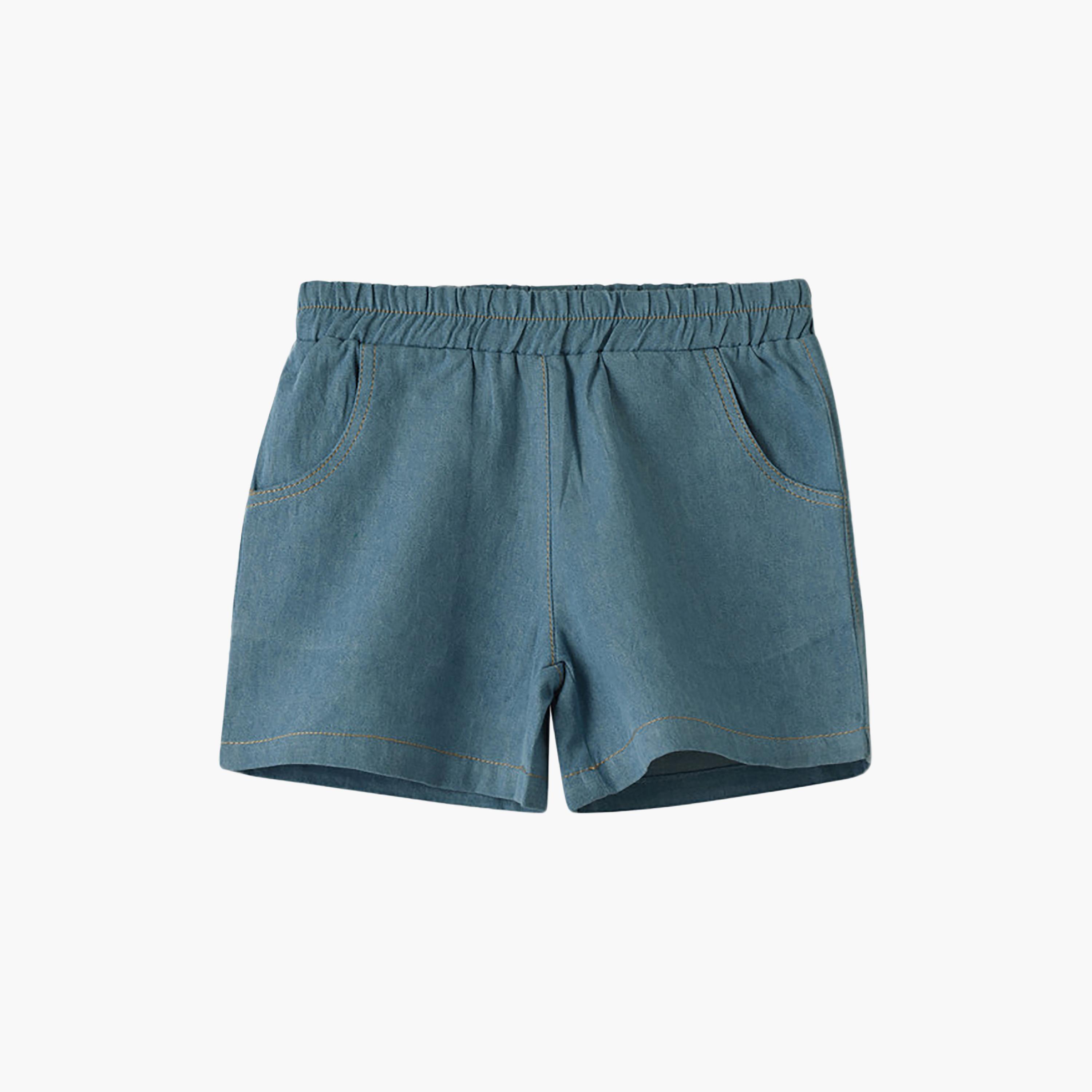 شورت فيسكوز بخصر مرن من يونيكيدز-girls-clothing-bottoms-shorts-image-1