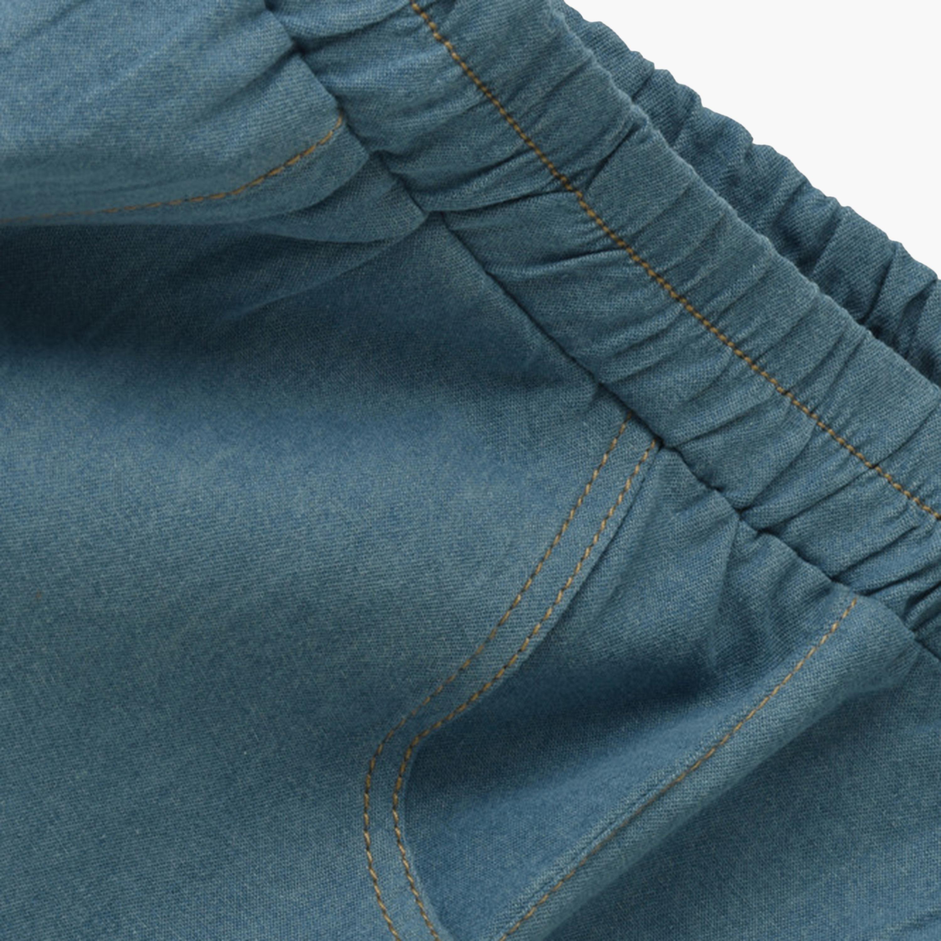 شورت فيسكوز بخصر مرن من يونيكيدز-girls-clothing-bottoms-shorts-image-3