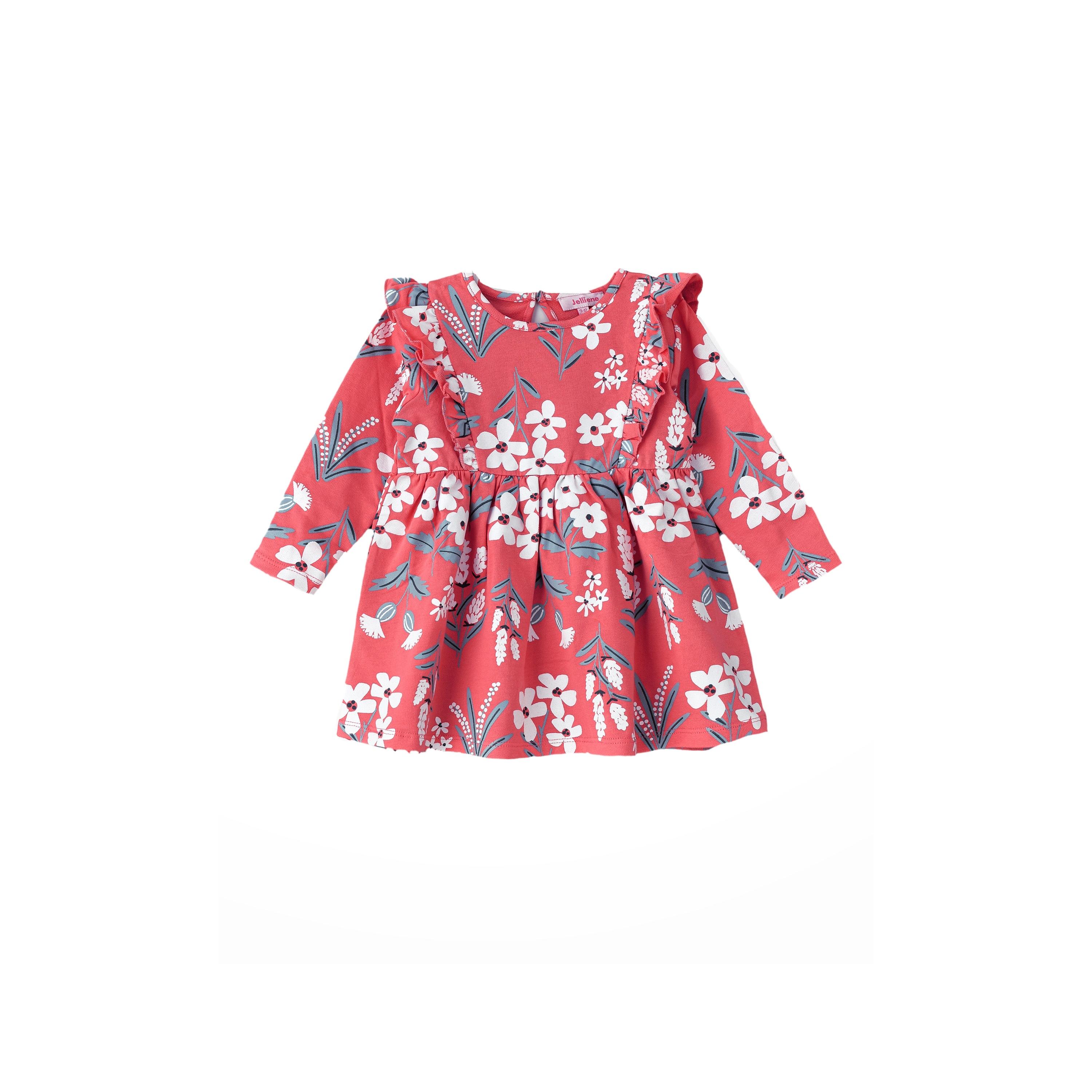 UniqKidz Floral Printed Long Sleeves Dress-baby-girls-clothing-dressesandjumpsuits-image-1