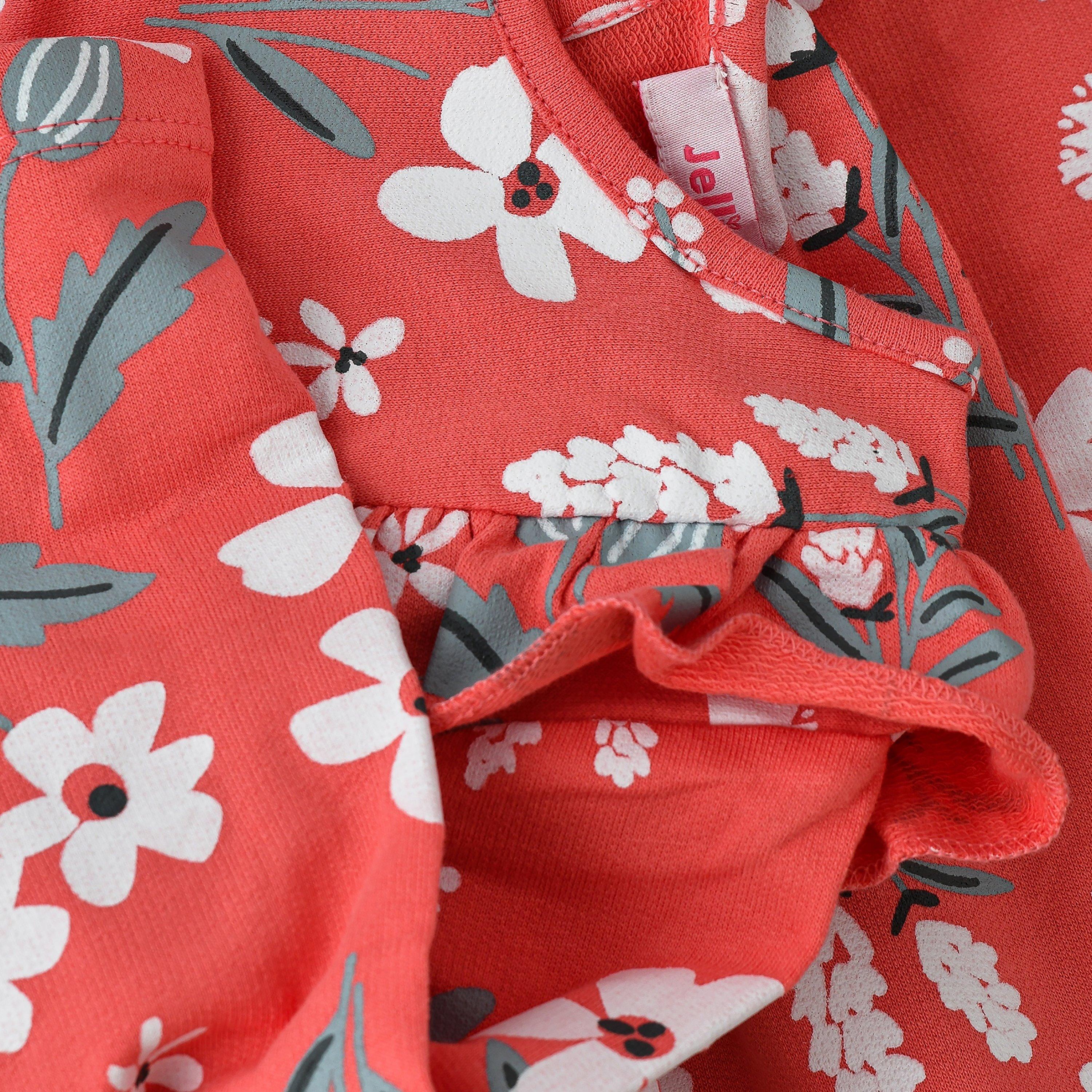 UniqKidz Floral Printed Long Sleeves Dress-baby-girls-clothing-dressesandjumpsuits-image-4