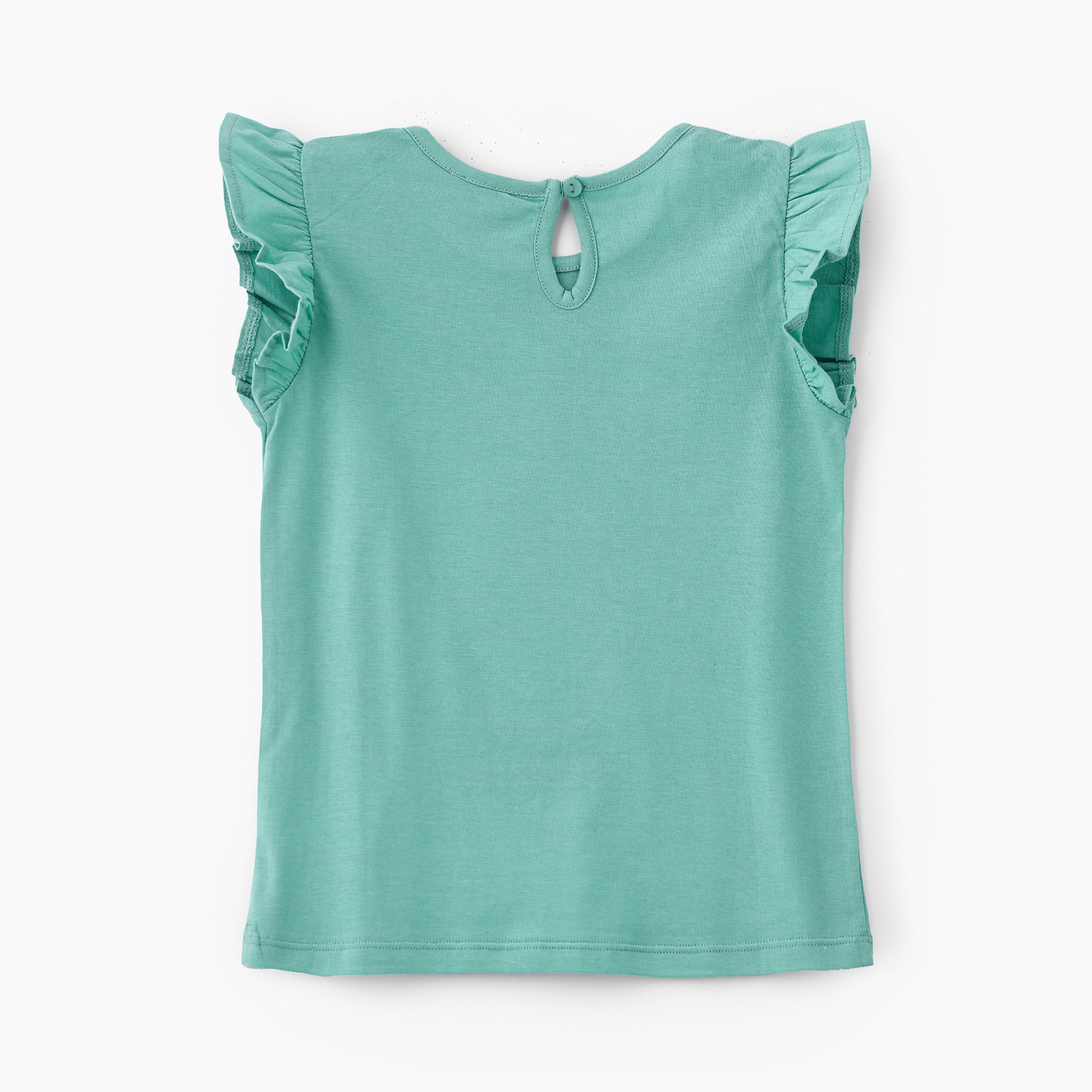 UniqKidz Pineapple Embellished Sleeveless T-Shirt-girls-clothing-tshirts-image-2