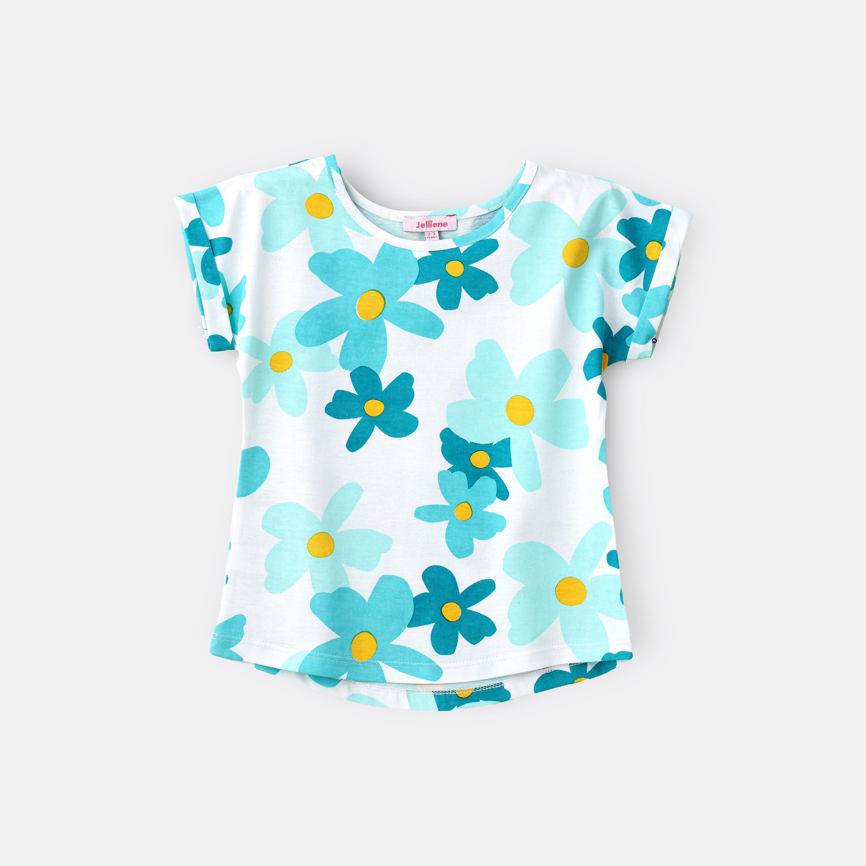UniqKidz Floral Printed Short Sleeves T-Shirt-girls-clothing-tshirts-image-1
