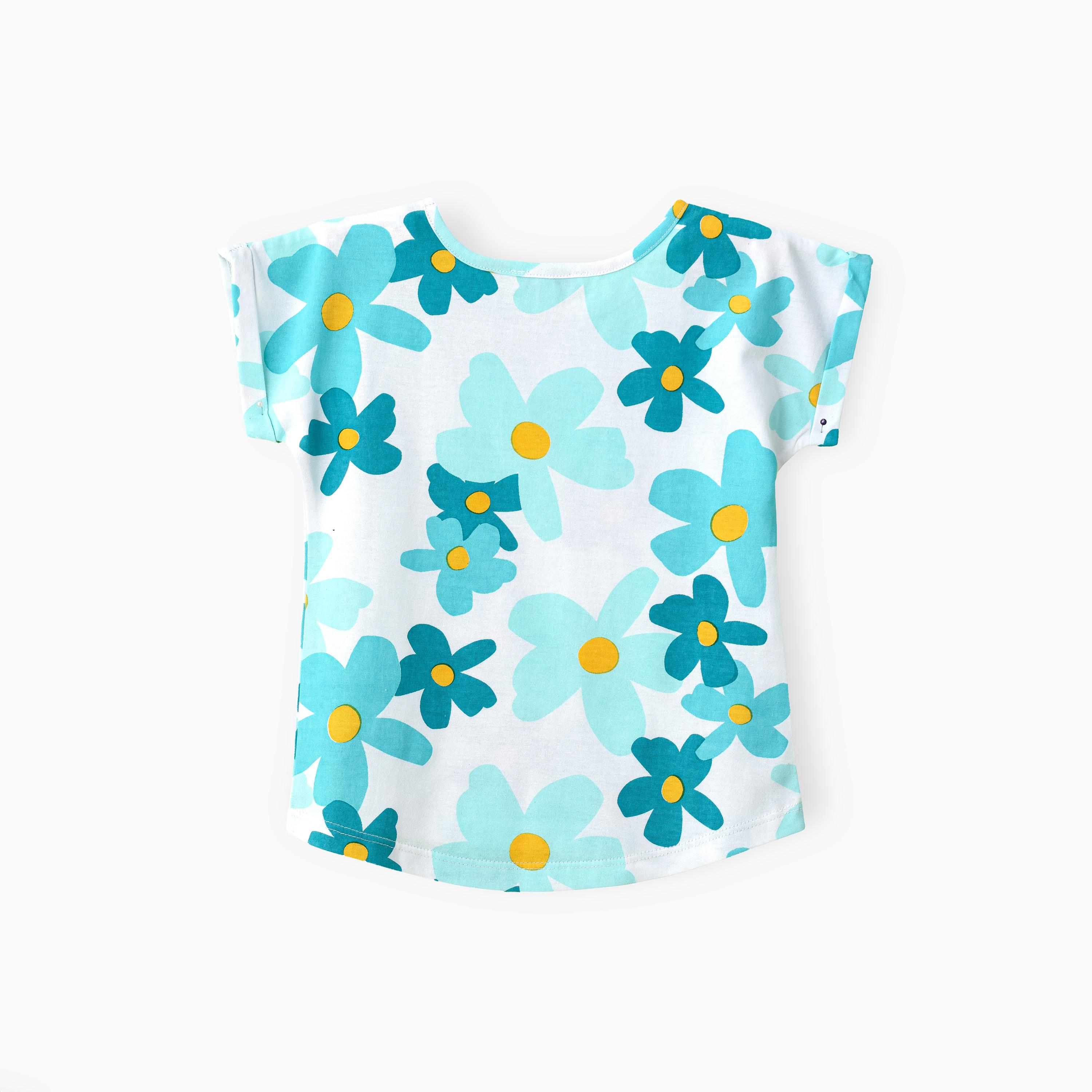 UniqKidz Floral Printed Short Sleeves T-Shirt-girls-clothing-tshirts-image-2