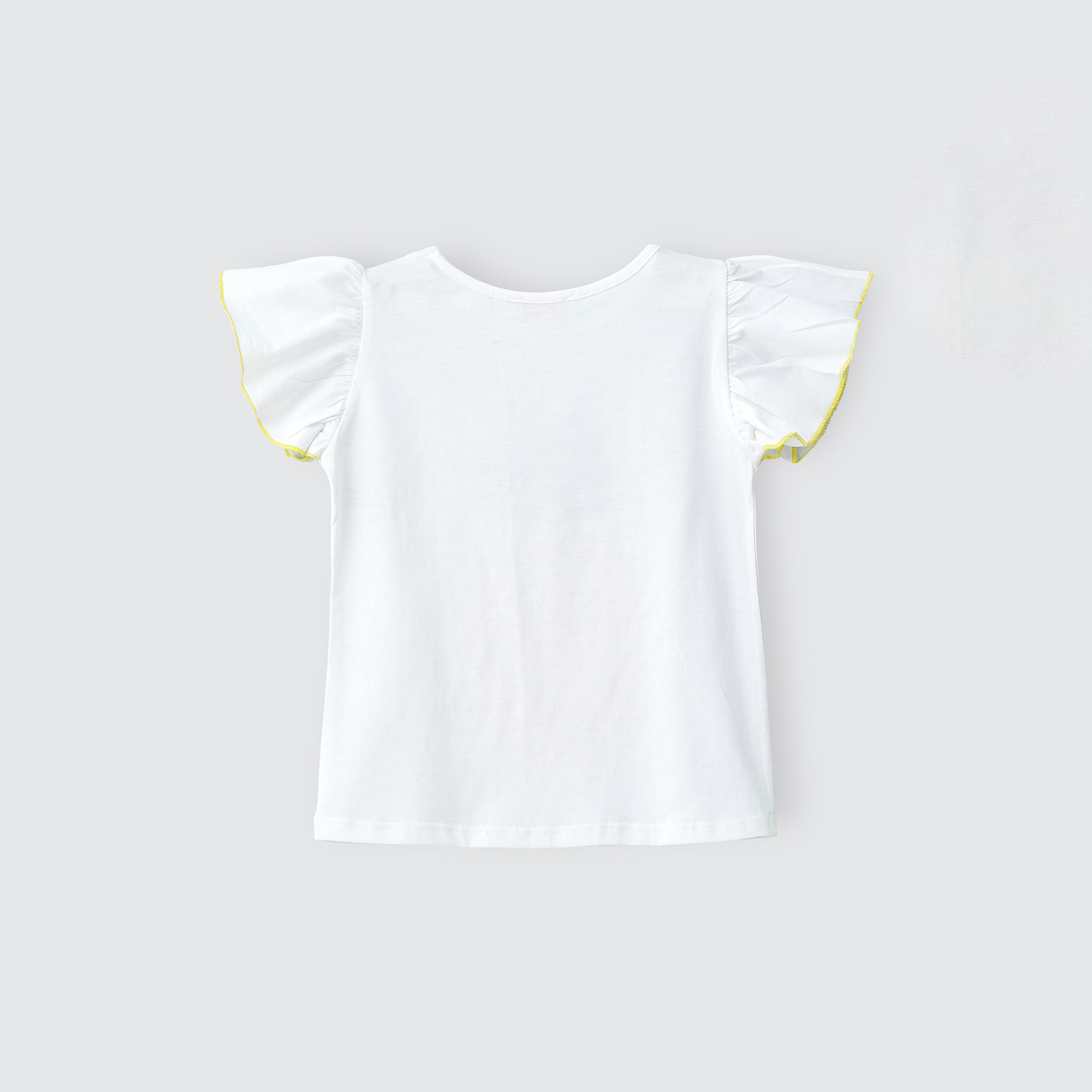 UniqKidz Pineapple Printed Cap Sleeves T-Shirt-girls-clothing-tshirts-image-2