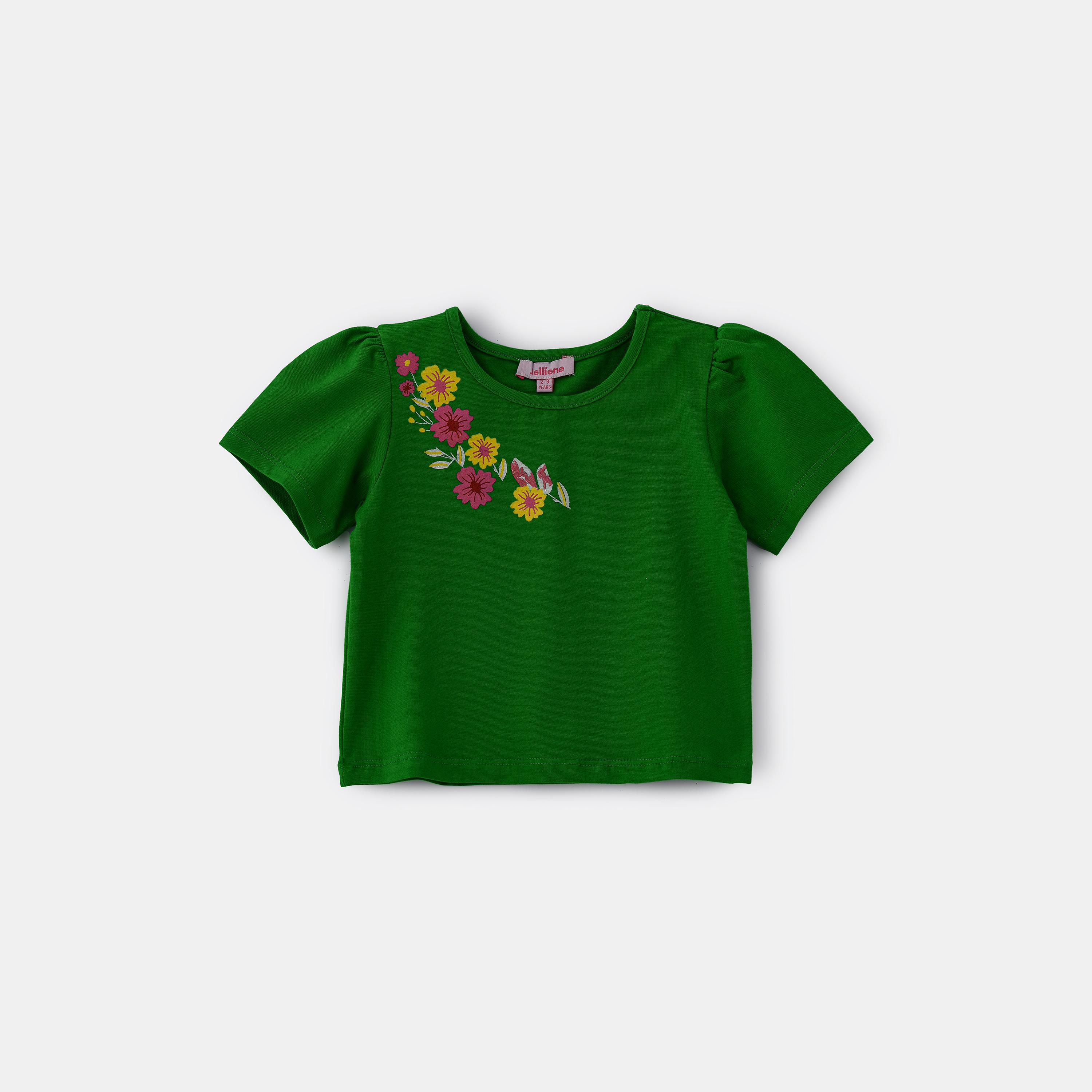 UniqKidz Floral Printed Short Sleeves T-Shirt-girls-clothing-tshirts-image-1