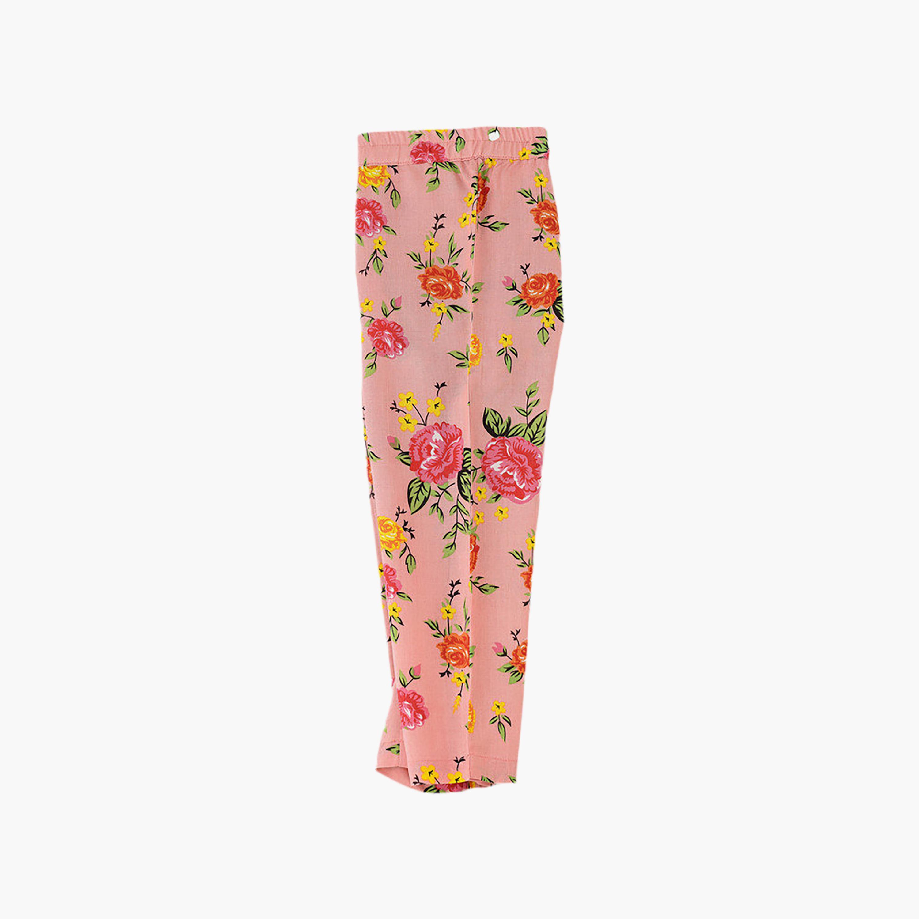 UniqKidz Cotton Floral Printed Woven Trousers-girls-clothing-bottoms-trousers-image-3