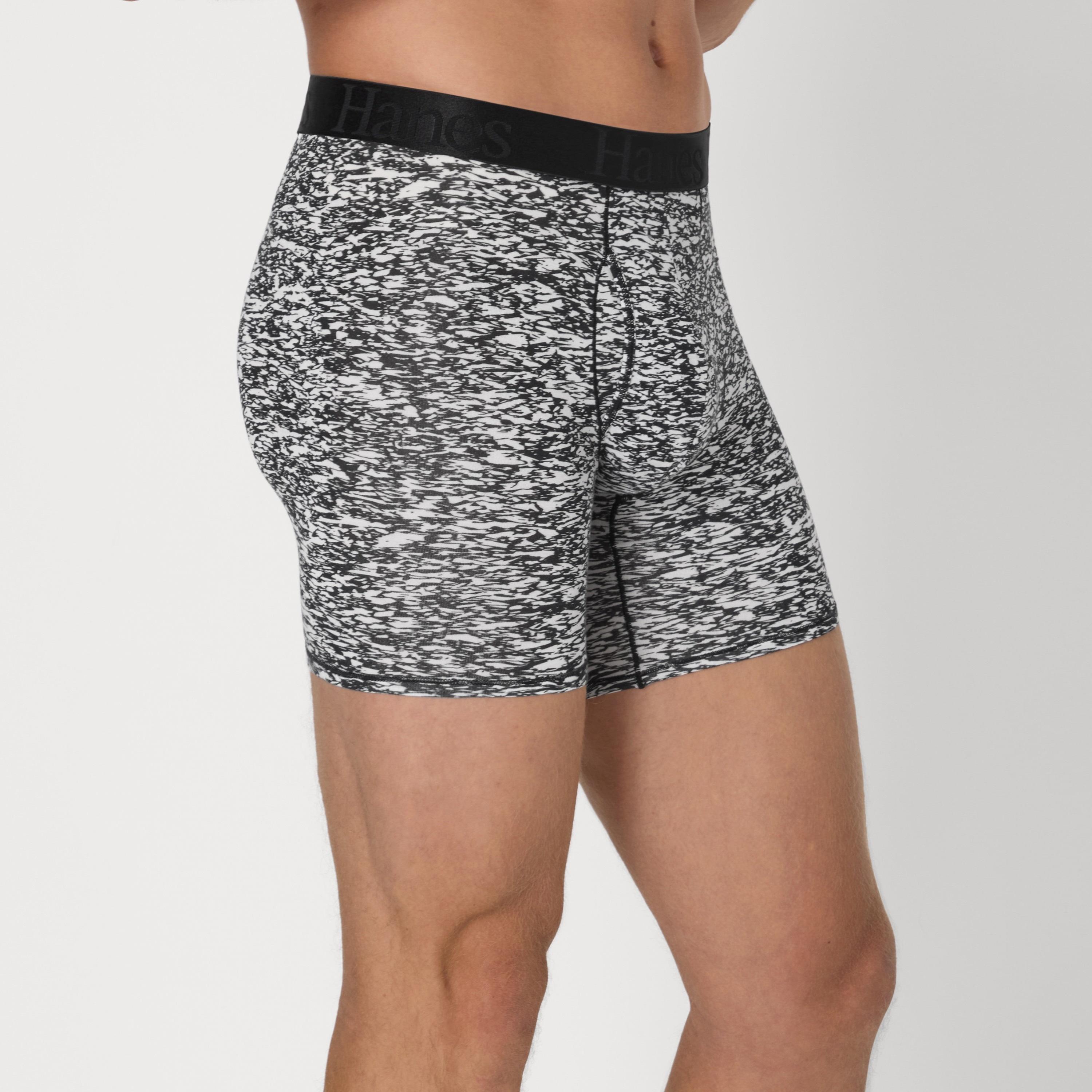 Hanes Assorted Pack of 3 Abstract Print and Plain Men's Boxer Briefs-men-clothing-innerwear-underwear-image-3