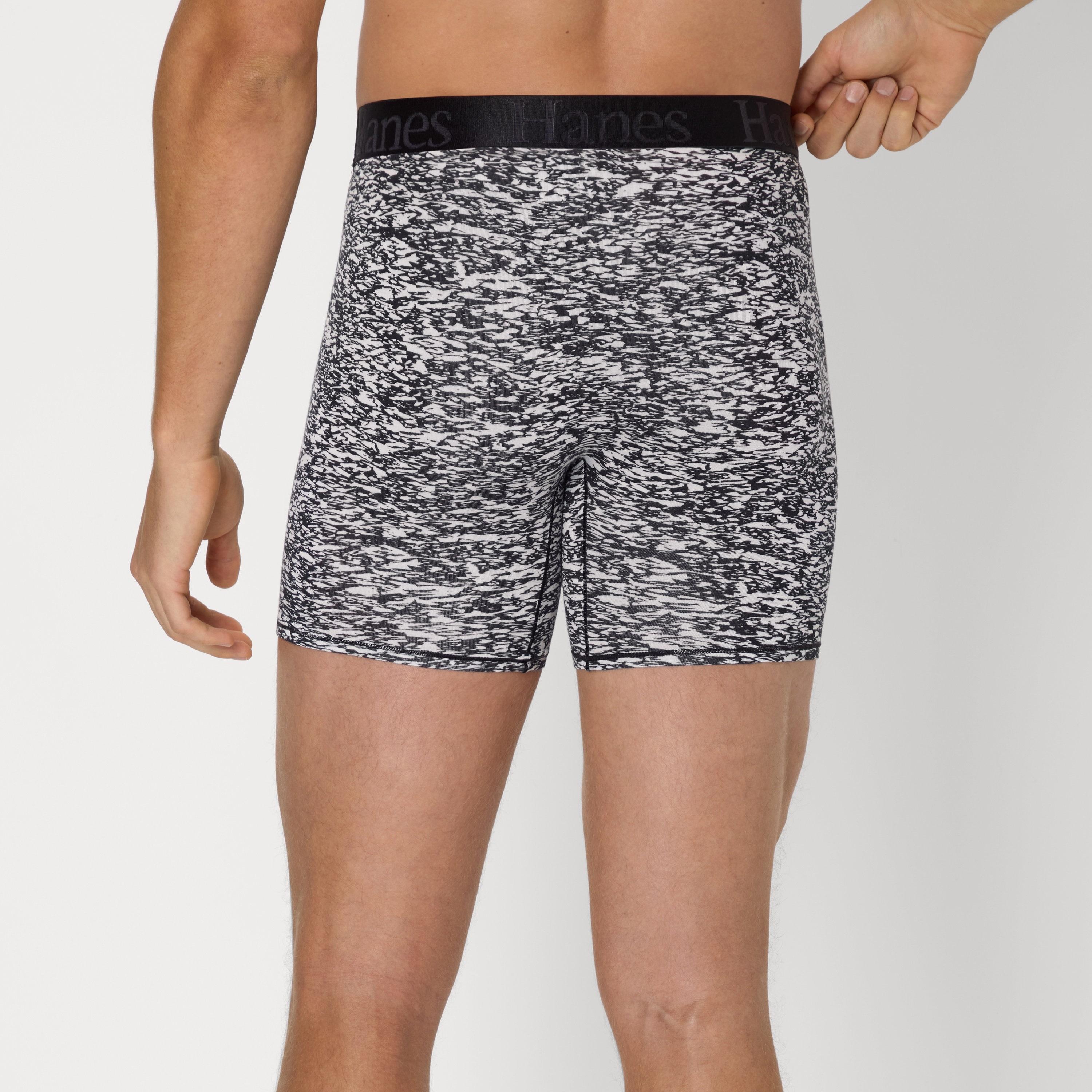 Hanes Assorted Pack of 3 Abstract Print and Plain Men's Boxer Briefs-men-clothing-innerwear-underwear-image-4