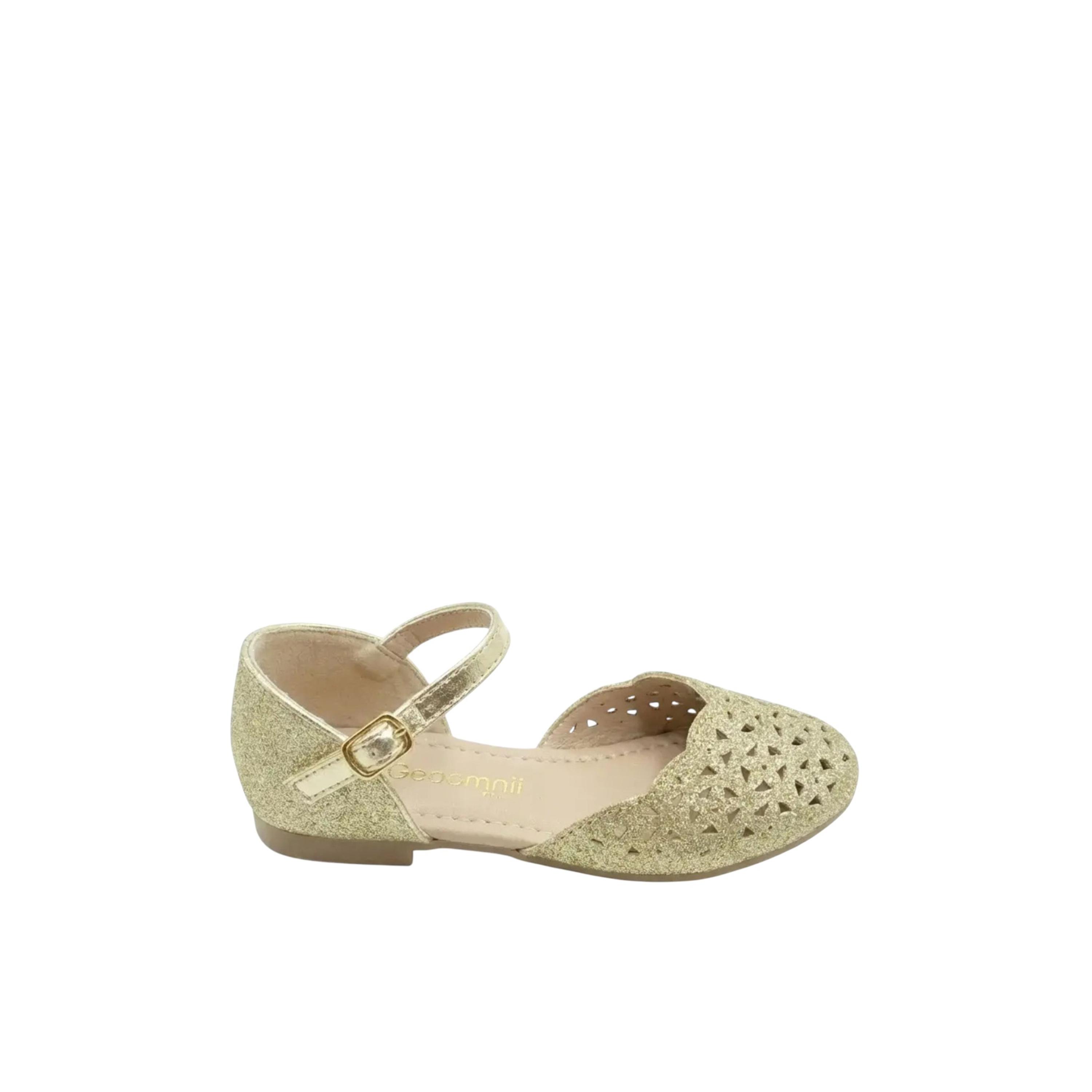 جيومني - حذاء بالرينا سكيليا مقدمة دائرية بإبزيم للبنات | YXD034-35-GOLD-girls-shoes-ballerinas-image-4