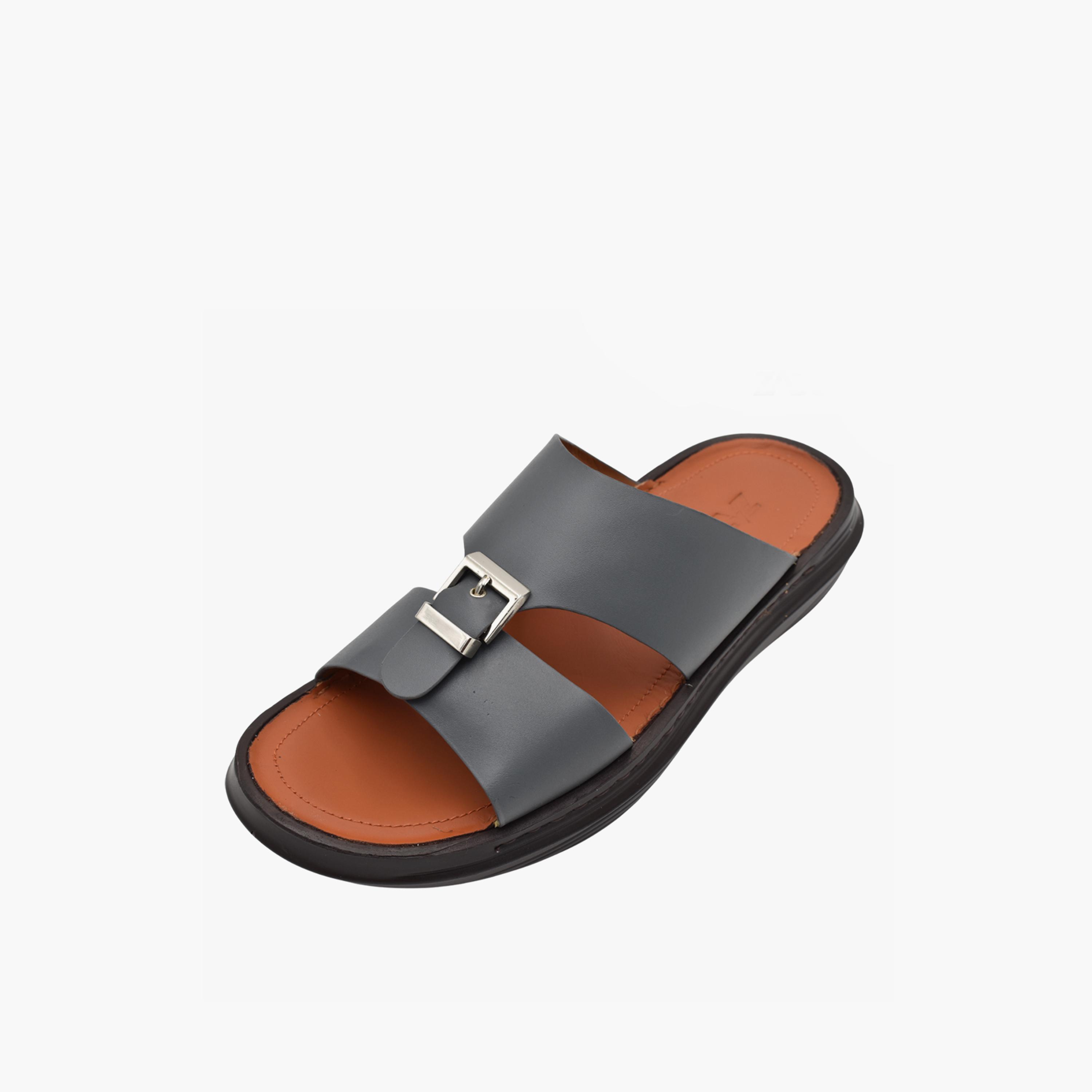 زادوني -  صندل عربي رجالي من الجلد الإيطالي | Z-19-men-shoes-sandals-image-1