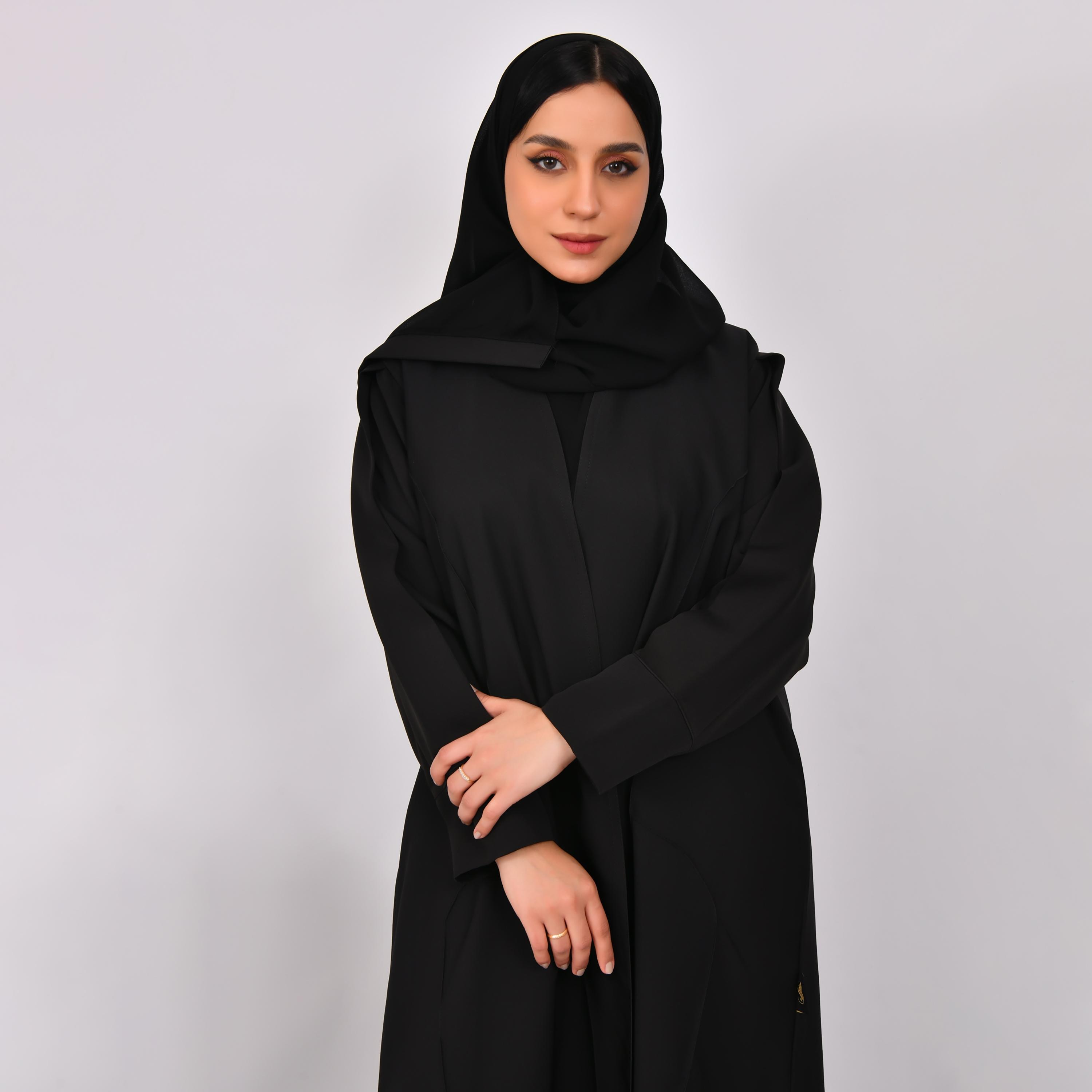 Hawraa Linen Wrap Abaya with Hijab-women-arabicclothing-abayas-image-2