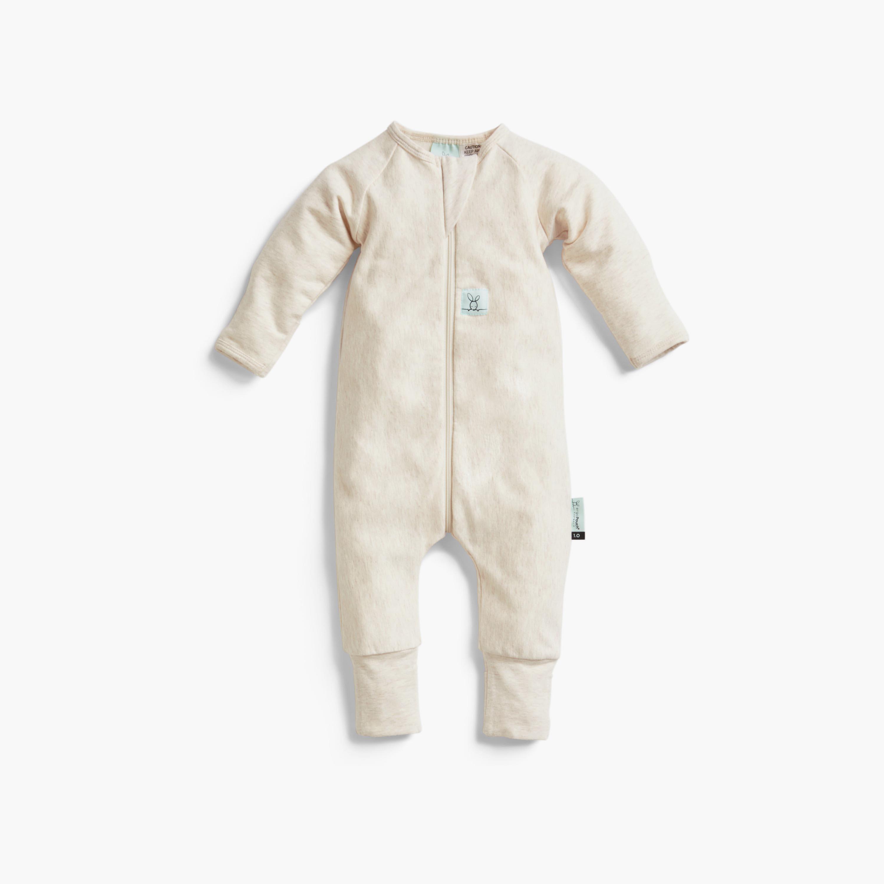 ergoPouch Layers Long Sleeve 0.2 TOG - Oatmeal Marle-baby-boys-clothing-nightwear-sleepsuits-image-1