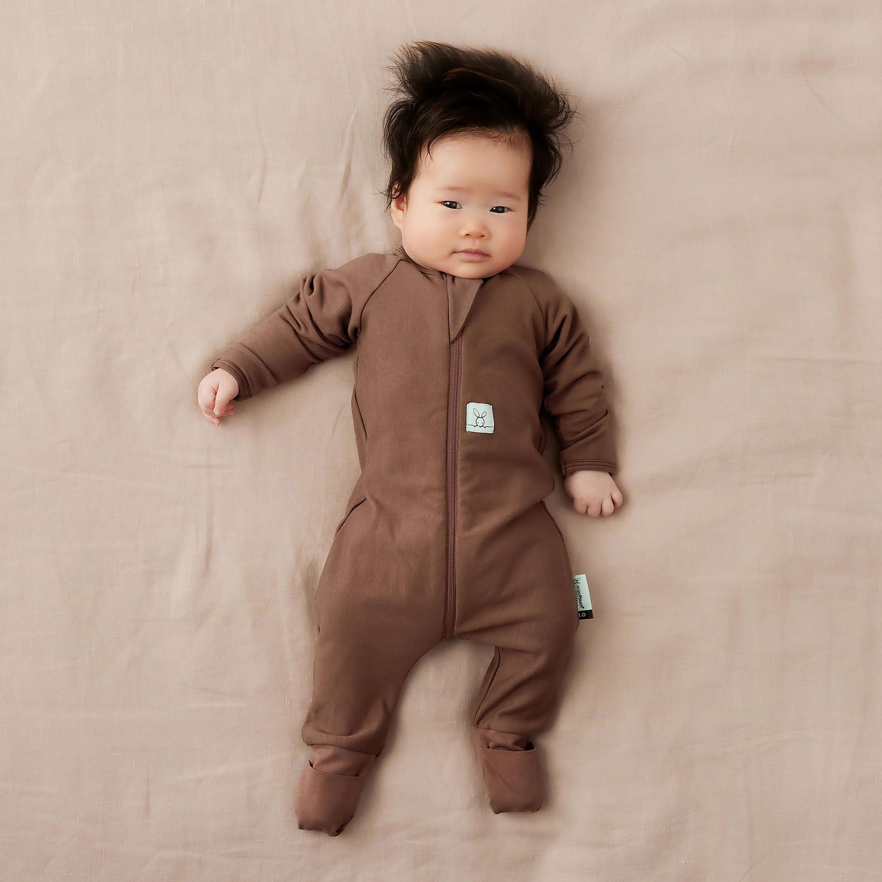 ergoPouch Layers Long Sleeve 1 TOG - Cocoa-baby-boys-clothing-nightwear-sleepsuits-image-4