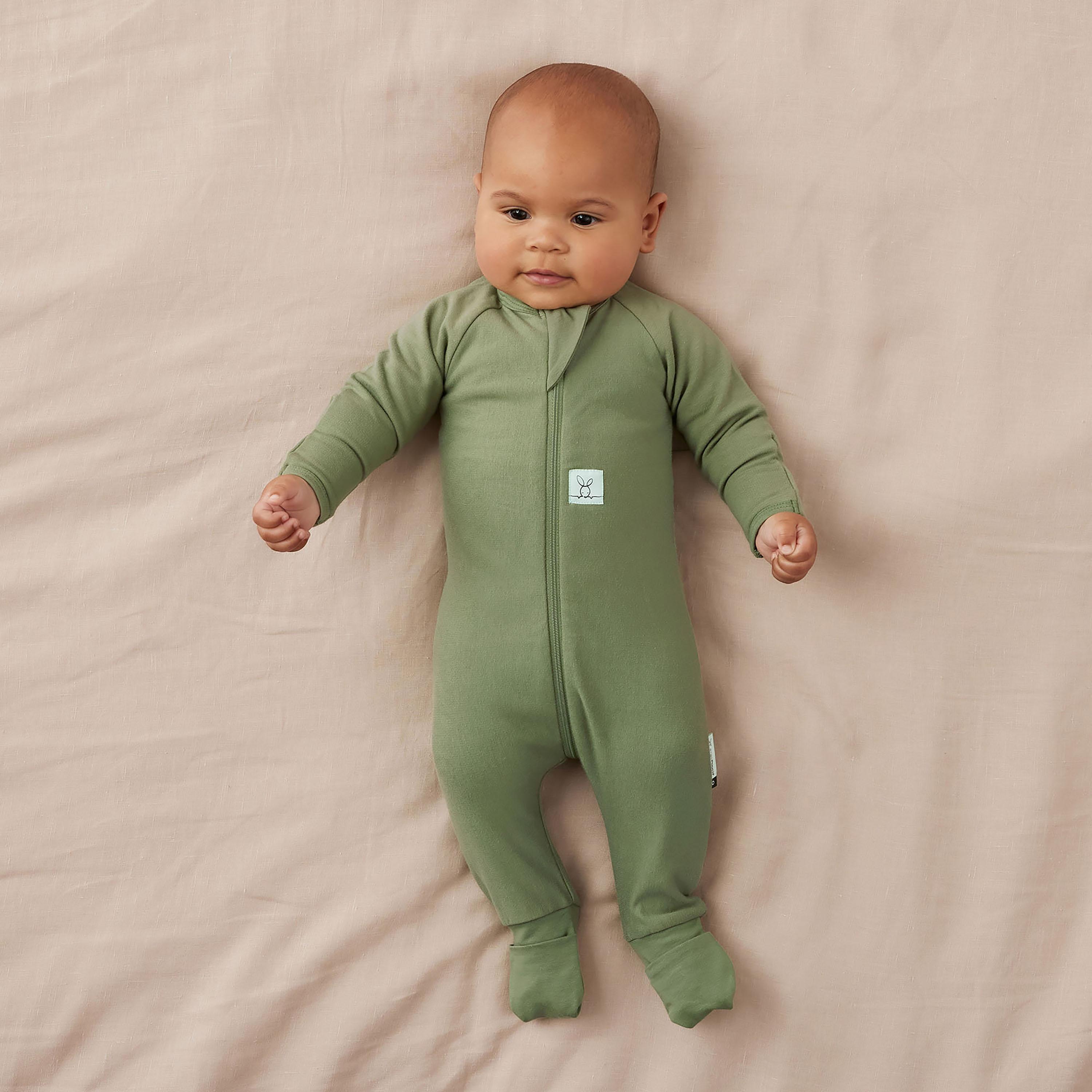 ergoPouch Layers Long Sleeve 1 TOG - Moss-baby-boys-clothing-nightwear-sleepsuits-image-4