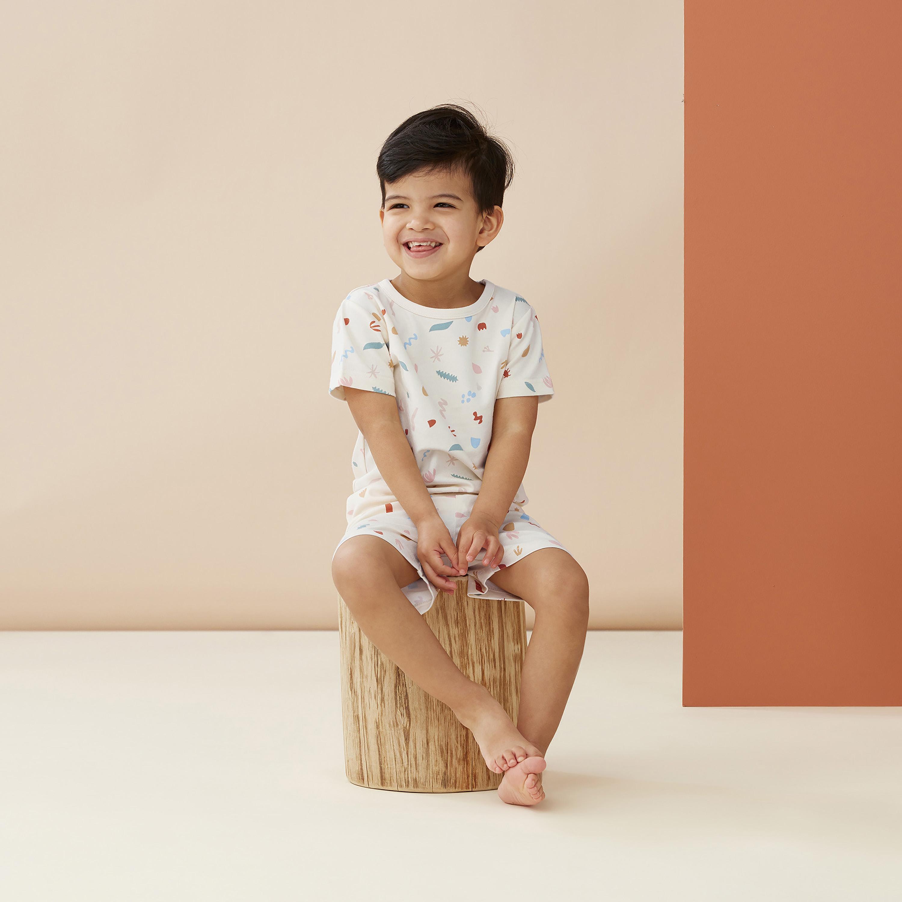 طقم بأكمام قصيرة وشورت 0.2 توغ - ديزرت بلوم من إرجو باوتش-baby-boys-clothing-setsandcoords-image-3