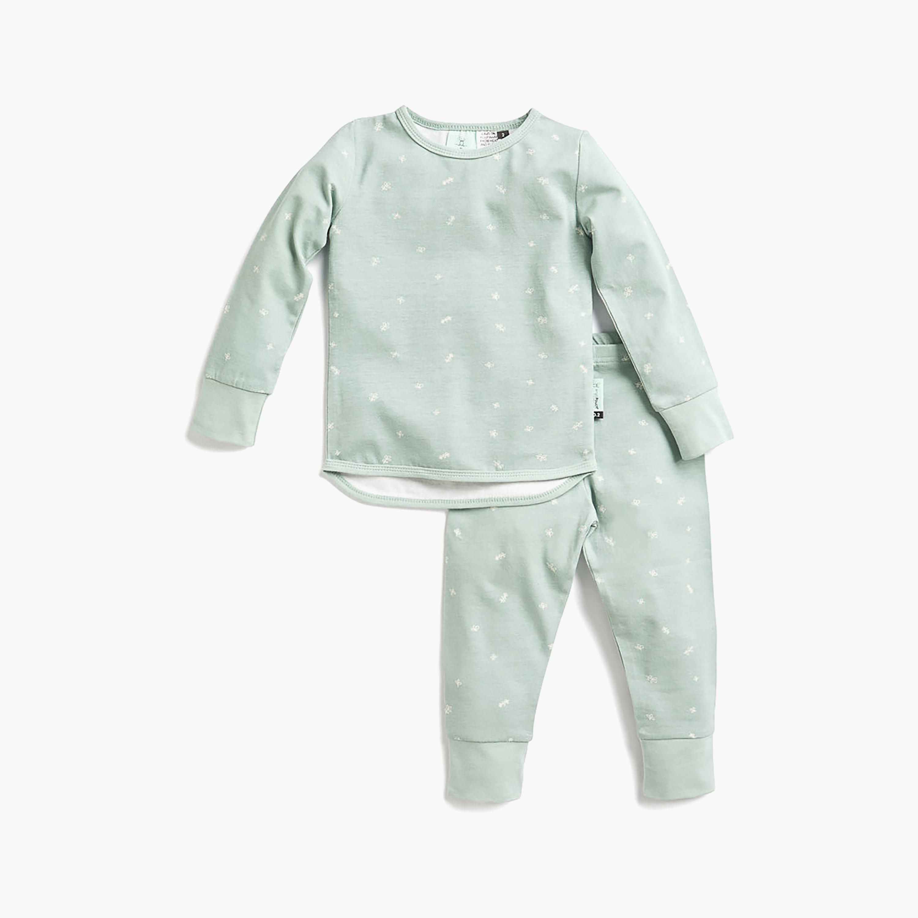 ergoPouch Long Sleeve Top & Pyjamas Set 0.2 TOG - Sage-baby-boys-clothing-nightwear-pyjamasets-image-1