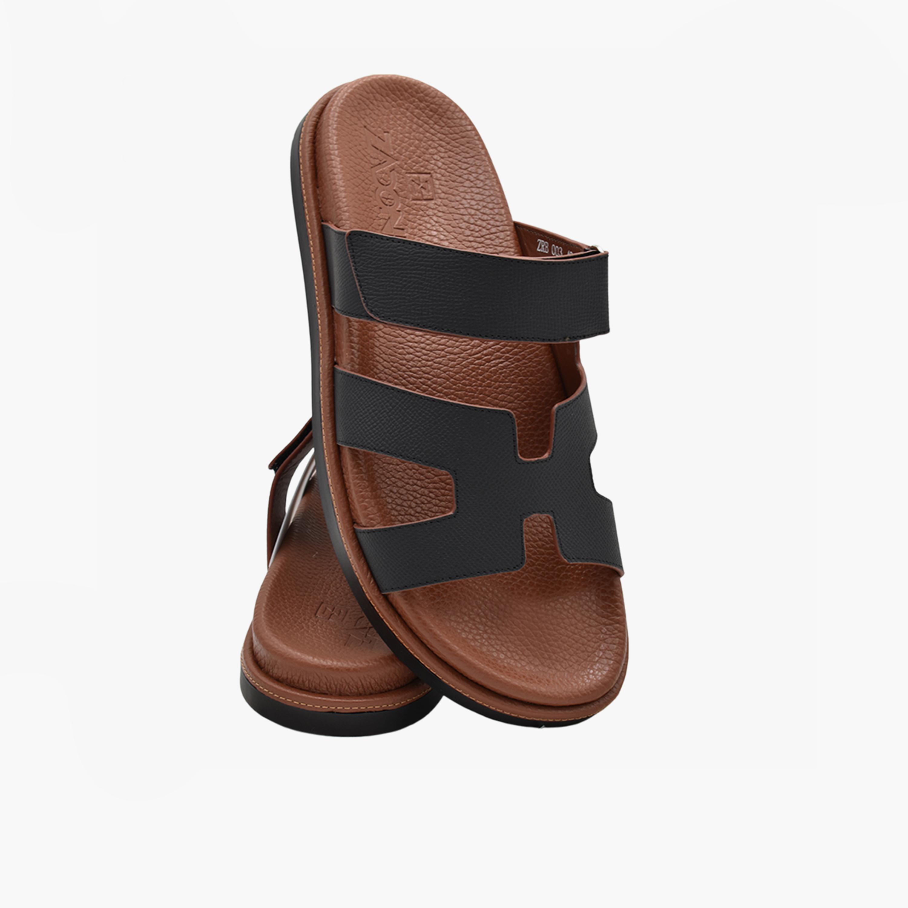 Zadoni Men's Italian Leather Arabic Sandals | ZRB-003-men-shoes-sandals-image-2