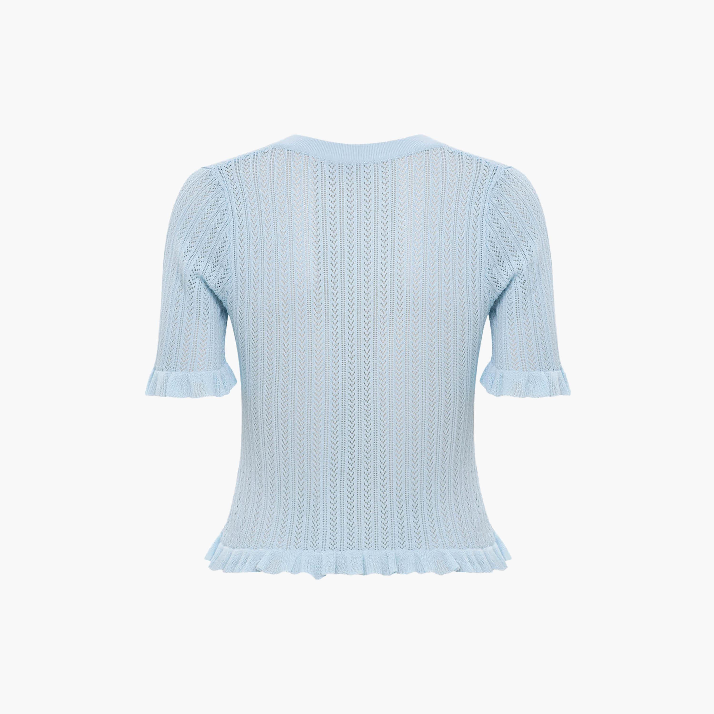 بلوزة جيرسي حياكة مفرغة للنساء من ليتشي-women-clothing-shirtsandblouses-blouses-image-6