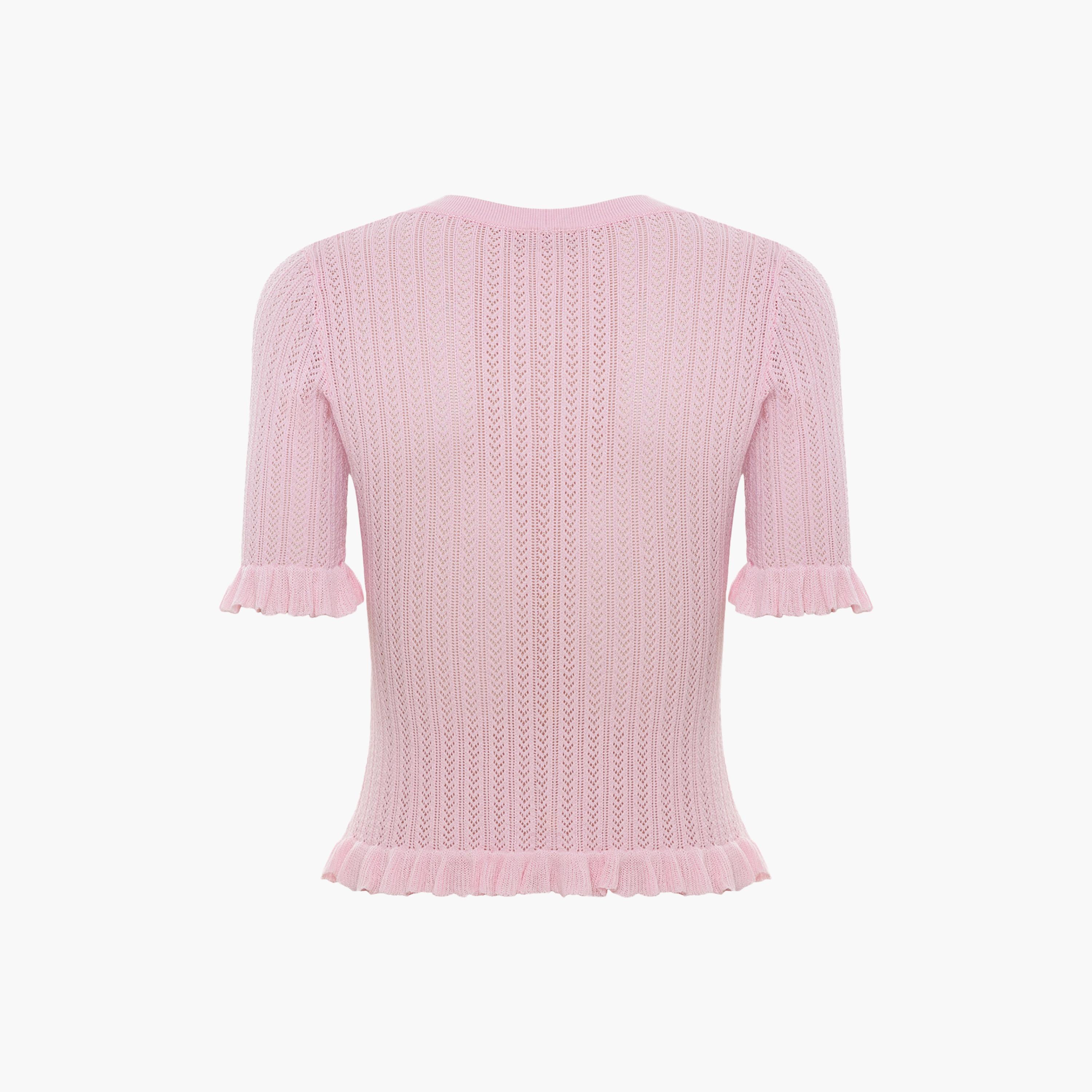 بلوزة جيرسي حياكة مفرغة للنساء من ليتشي-women-clothing-shirtsandblouses-blouses-image-6