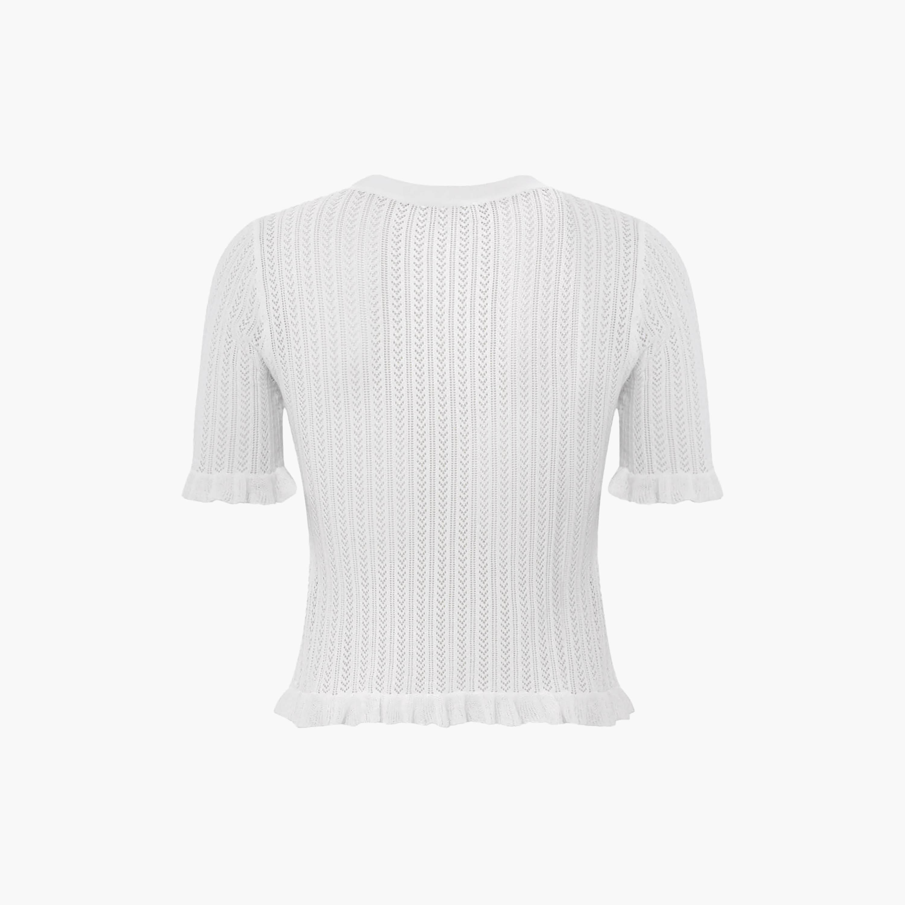 بلوزة جيرسي حياكة مفرغة للنساء من ليتشي-women-clothing-shirtsandblouses-blouses-image-5