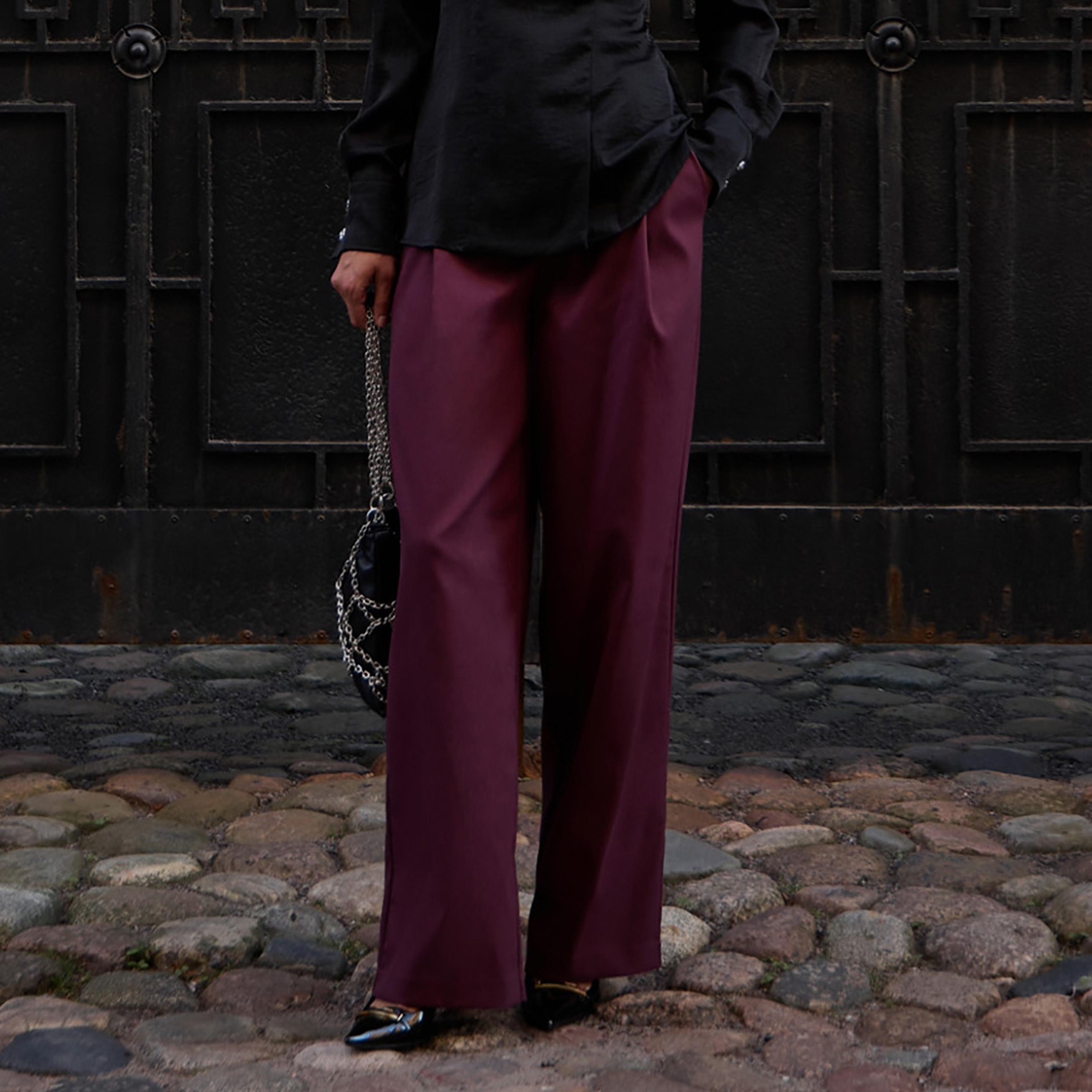 توب بنمط بليزر وبياقة للنساء من ليتشي-women-clothing-shirtsandblouses-blouses-image-1