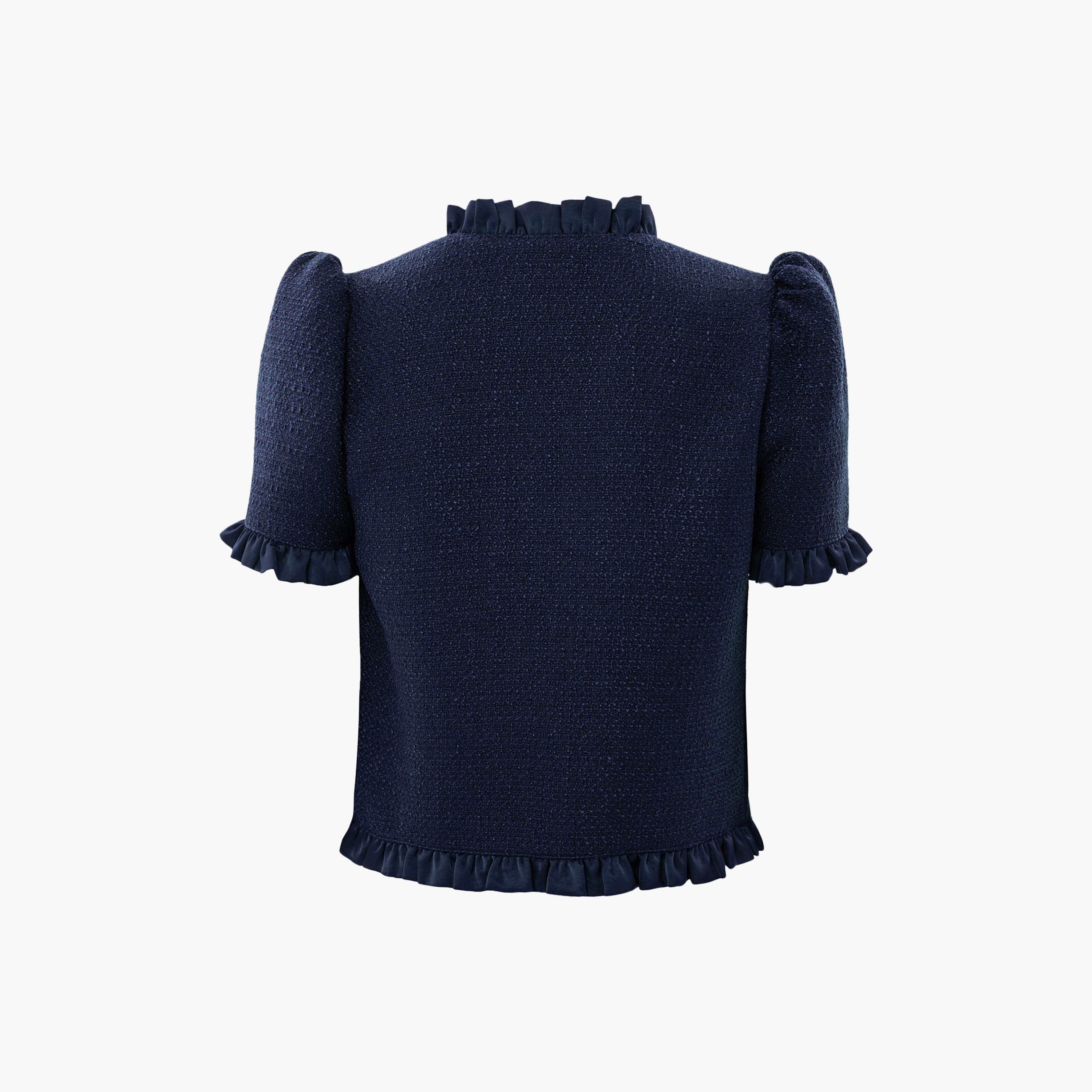 Lichi Tweed Puff Sleeves Women's Top-women-clothing-shirtsandblouses-blouses-image-6