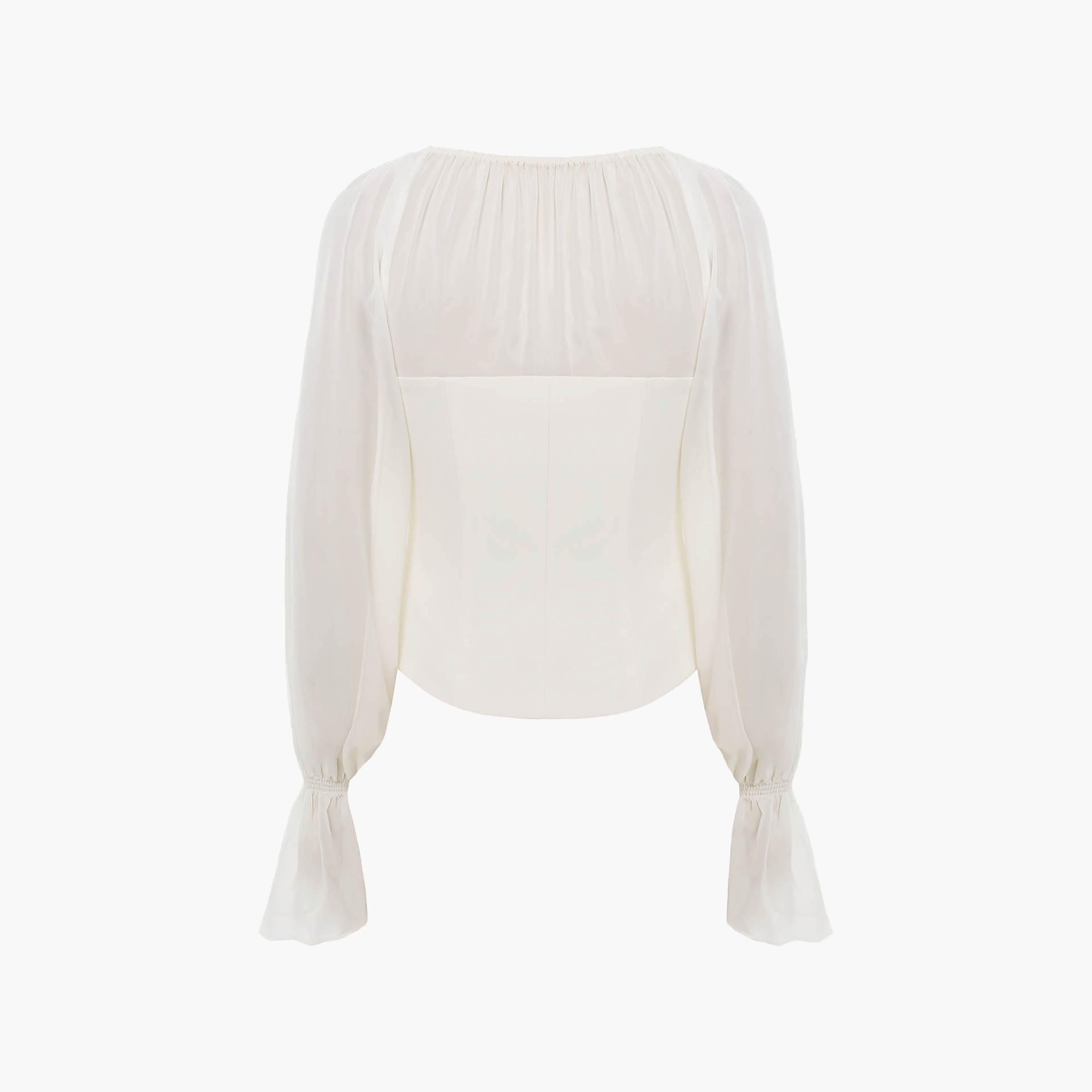 Lichi Cream Sweetheart Neck Women's Top-women-clothing-shirtsandblouses-blouses-image-6